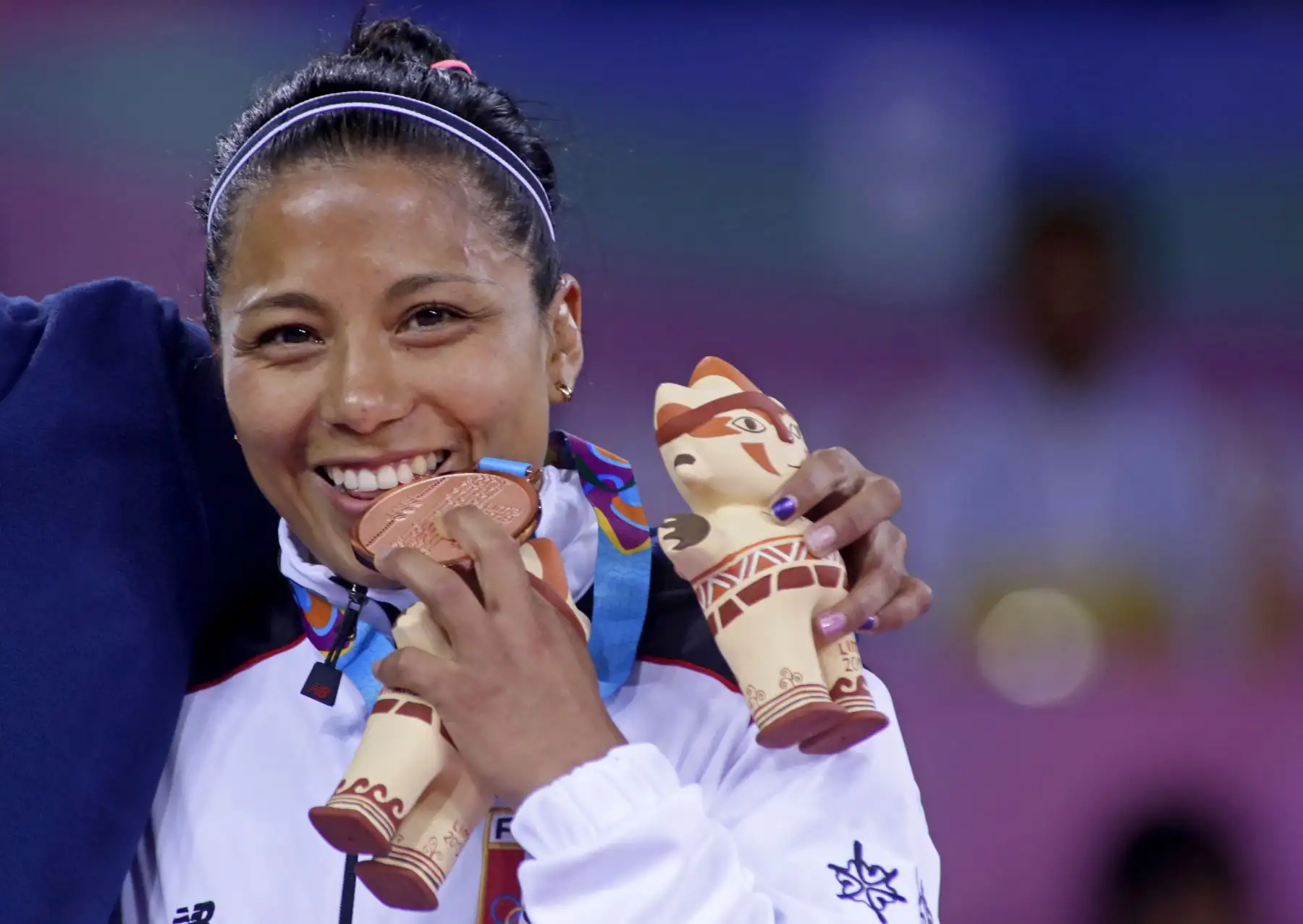 Thalía Mallqui consigue Medalla para Perú en lucha libre. Foto.ANDINA/Lima 2019
