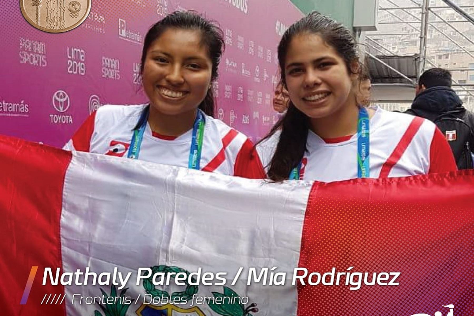 Dupla nacional suma la medalla de bronce número 12 para el Perú. Twitter: IPD.