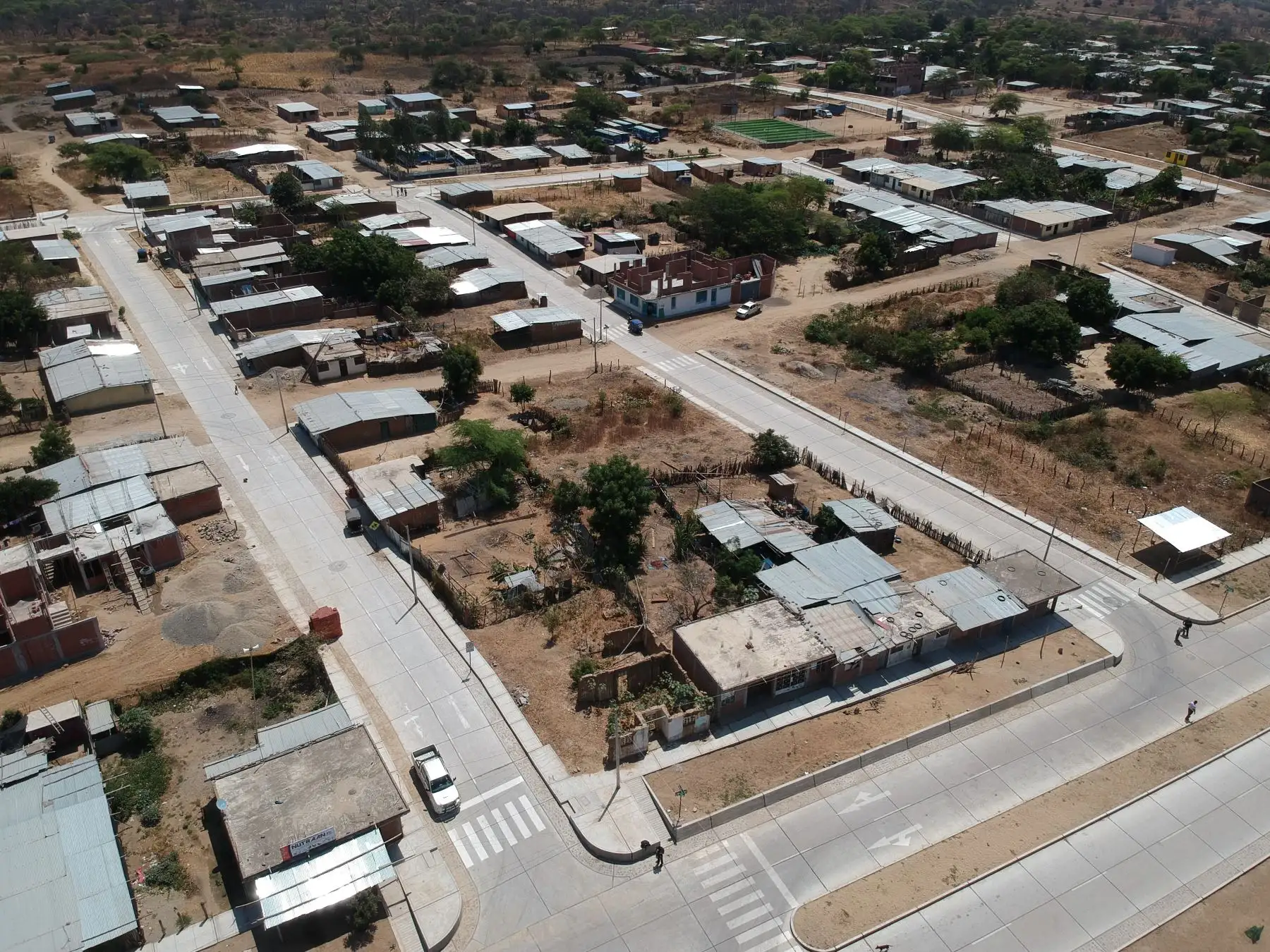 El distrito de La Matanza en la región Piura tiene 33 intervenciones en el Plan de Reconstrucción con Cambios (PIRCC). Durante el 2019 se han culminado ya 8 intervenciones y mejoramiento de calles y caminos vecinales. Foto: ANDINA/Prensa Presidencia