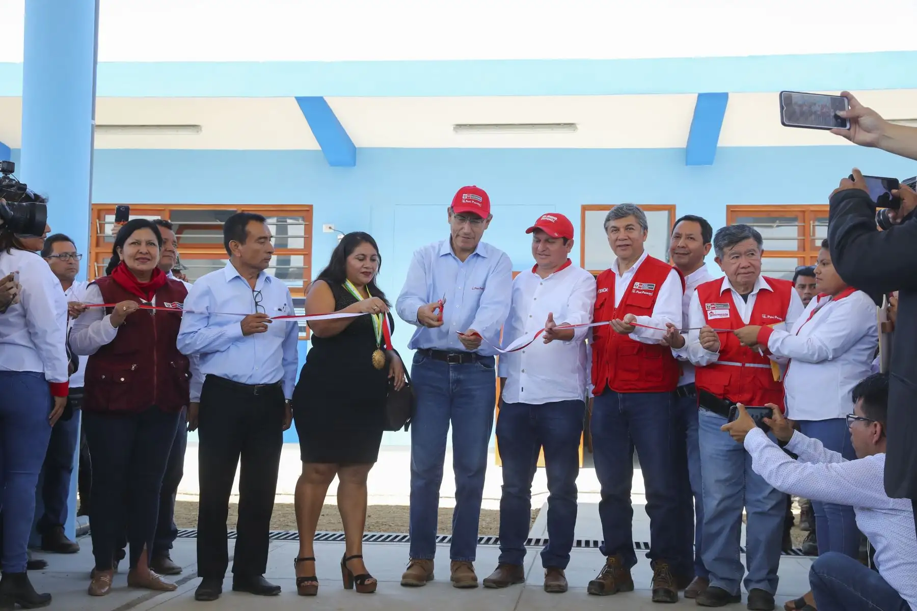 Presidente Vizcarra inaugura Colegio José Olaya que  fue afectado por el fenómeno del niño en el 2017.Foto: ANDINA/Prensa Presidencia