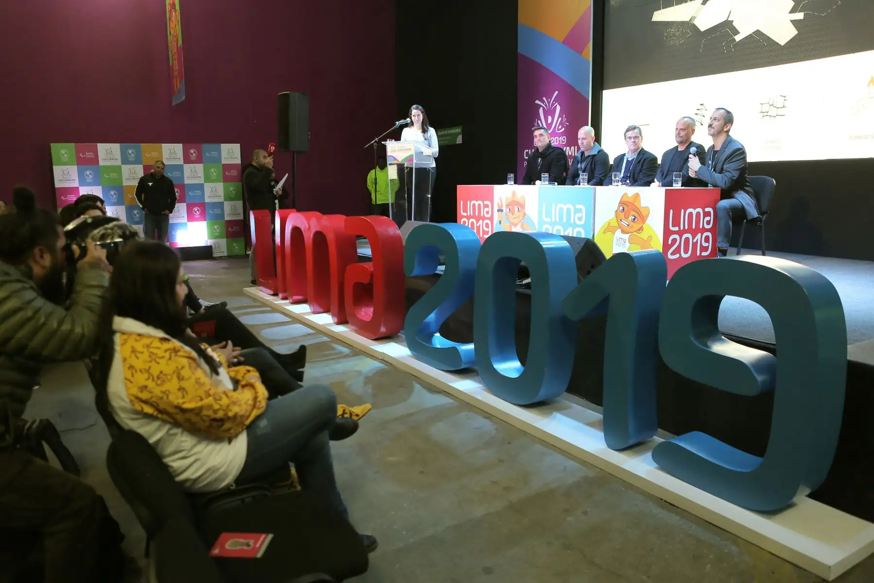 Conferencia de prensa presentando a Gian Marco Zignago como el artista estelar para la clausura de los Juegos Panamericanos Lima 2019.
Foto: ANDINA/David Huamaní