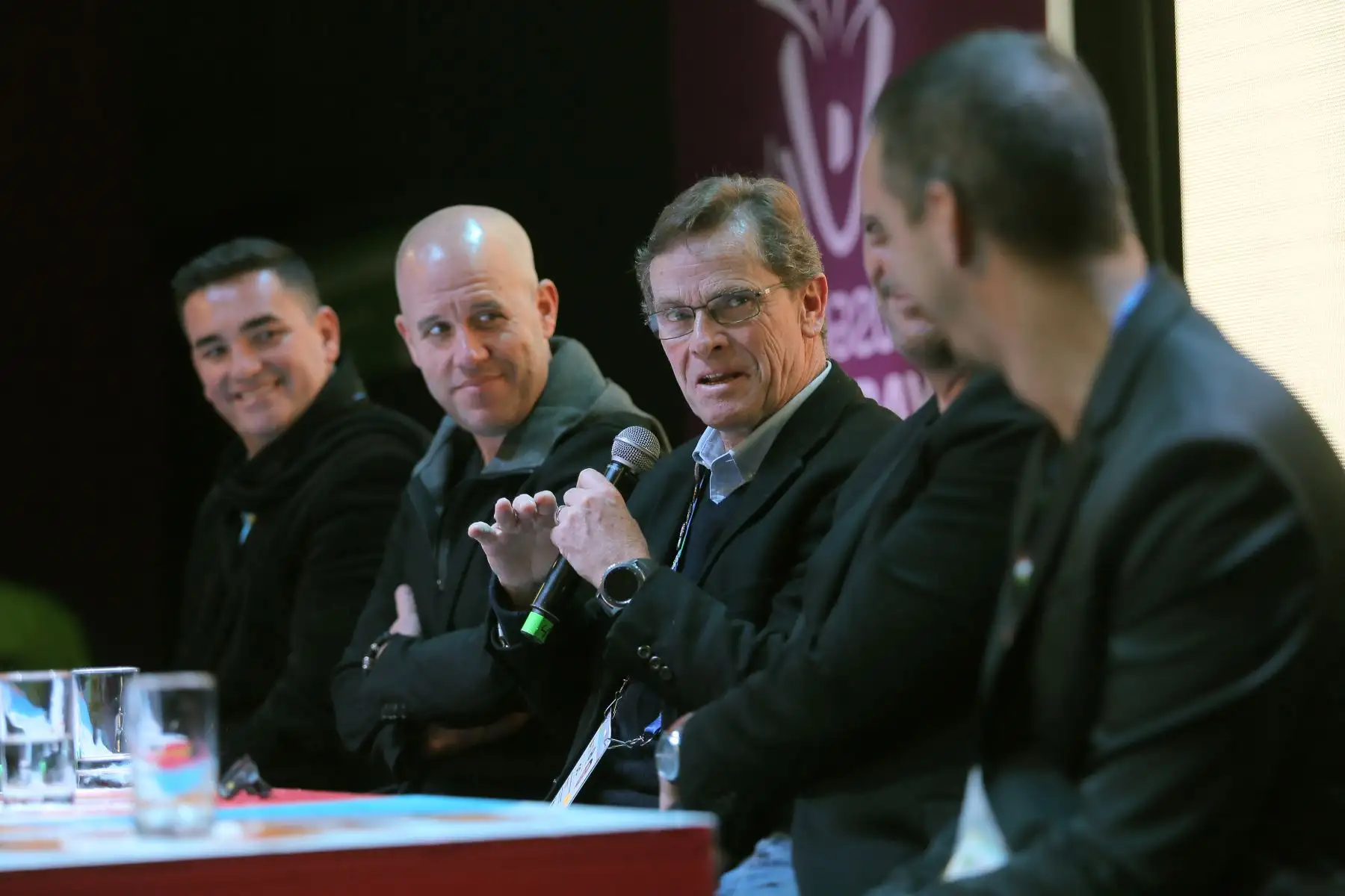Conferencia de prensa presentando a Gian Marco Zignago como el artista estelar para la clausura de los Juegos Panamericanos Lima 2019.  Carlos Neuhaus director ejecutivo de los juegos.
Foto: ANDINA/David Huamaní