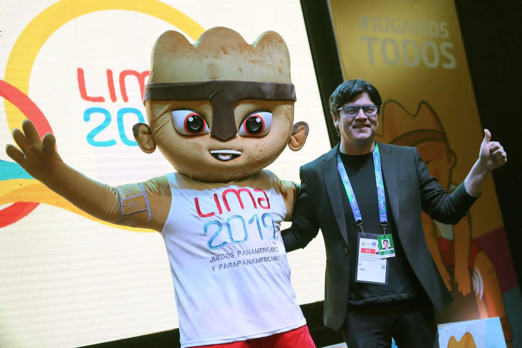 Conferencia de prensa presentando a Gian Marco Zignago como el artista estelar para la clausura de los Juegos Panamericanos Lima 2019. Lucho Quequezana.
Foto: ANDINA/David Huamaní