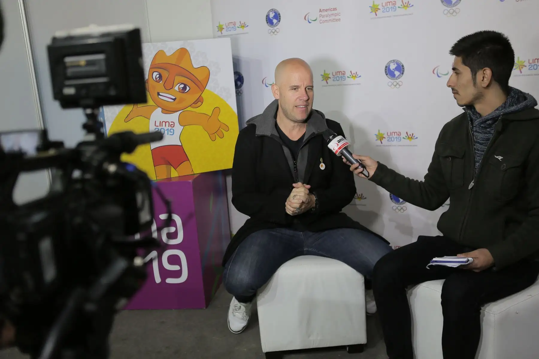 Conferencia de prensa presentando a Gian Marco Zignago como el artista estelar para la clausura de los Juegos Panamericanos Lima 2019.
Foto: ANDINA/David Huamaní