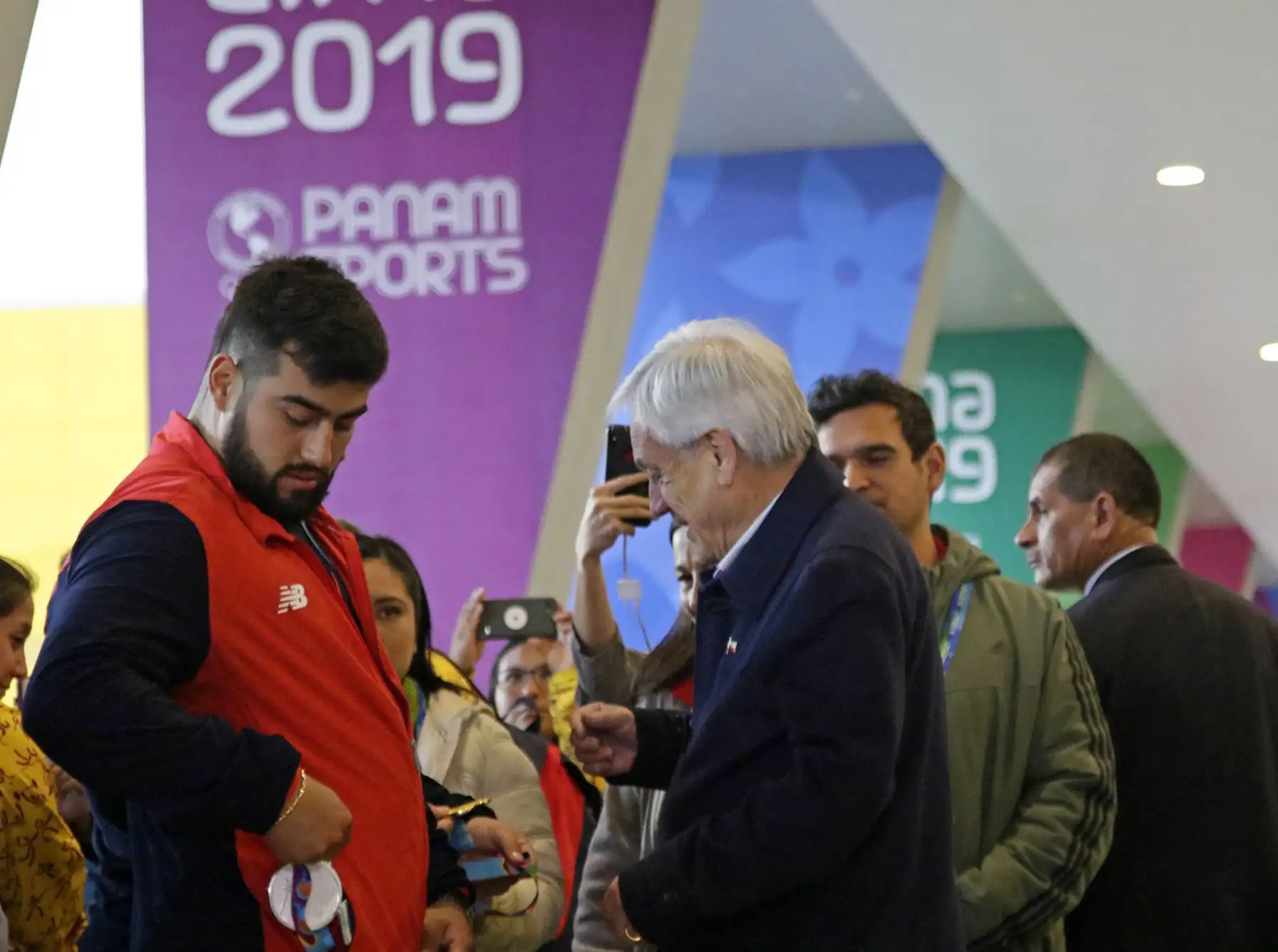 Presidente de Chile Sebastián Piñera visitó las sedes de los Juegos Panamericanos de Lima 2019. Foto:ANDINA/ Lima 2019.