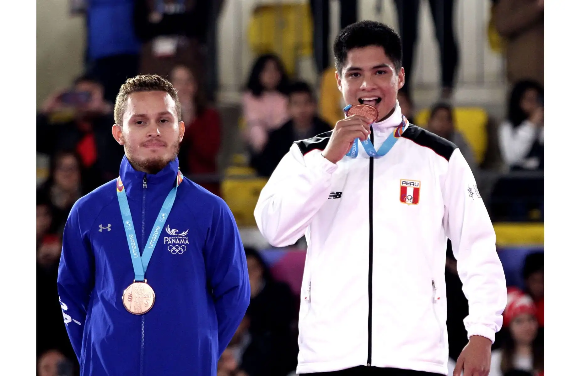 El karateka Mariano Wong ganó medalla de bronce luego de vencer al mexicano Waldo Ramírez en la modalidad de kata. Foto: ANDINA/ Lima 2019