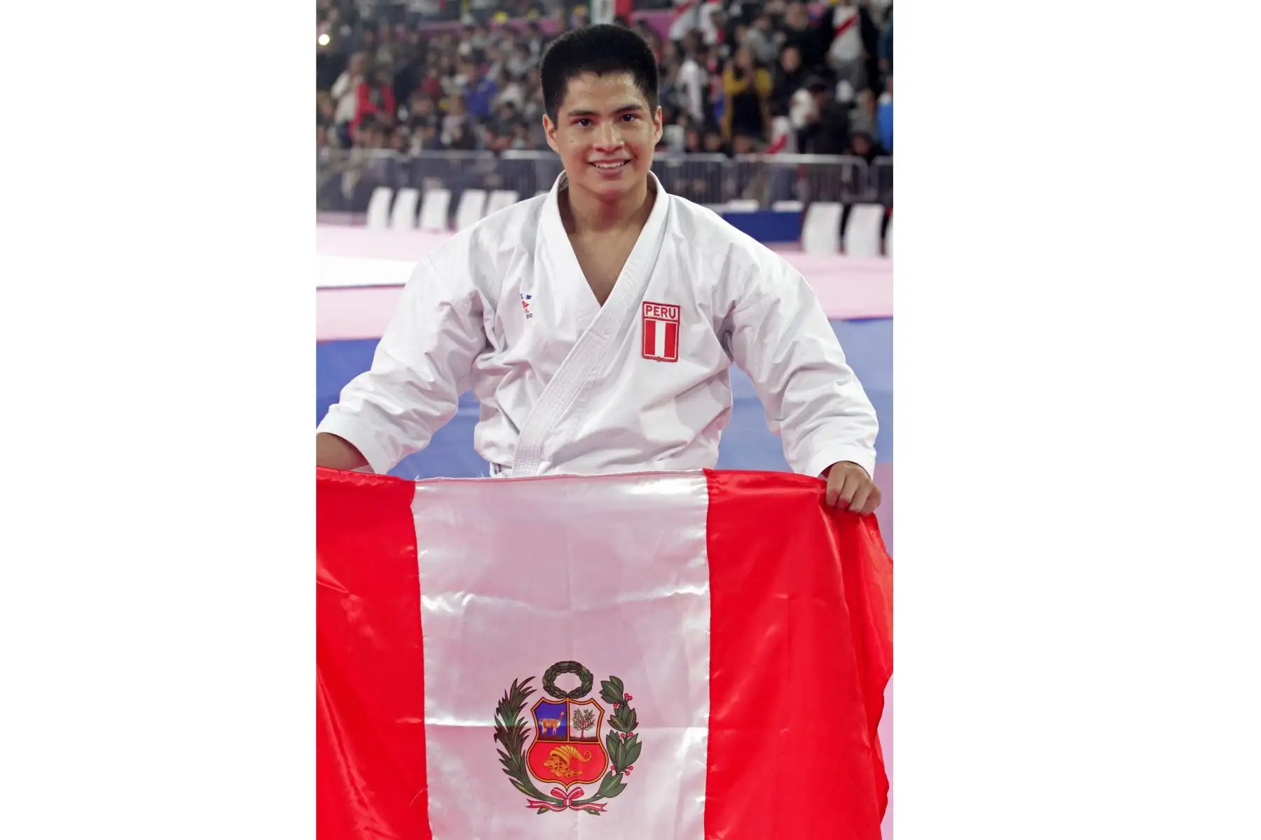 El karateka Mariano Wong ganó medalla de bronce luego de vencer al mexicano Waldo Ramírez en la modalidad de kata. Foto: ANDINA/ Lima 2019