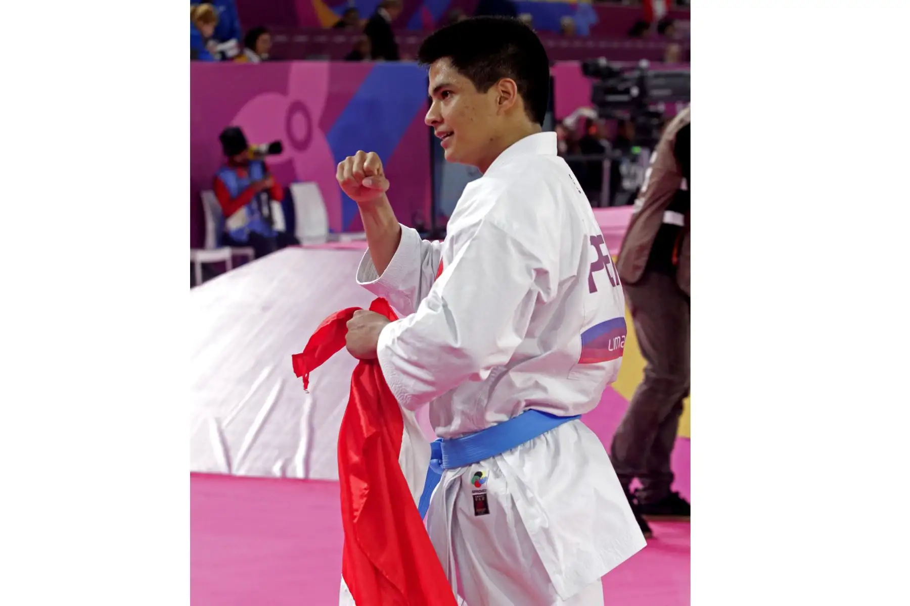 El karateka Mariano Wong ganó medalla de bronce luego de vencer al mexicano Waldo Ramírez en la modalidad de kata. Foto: ANDINA/ Lima 2019