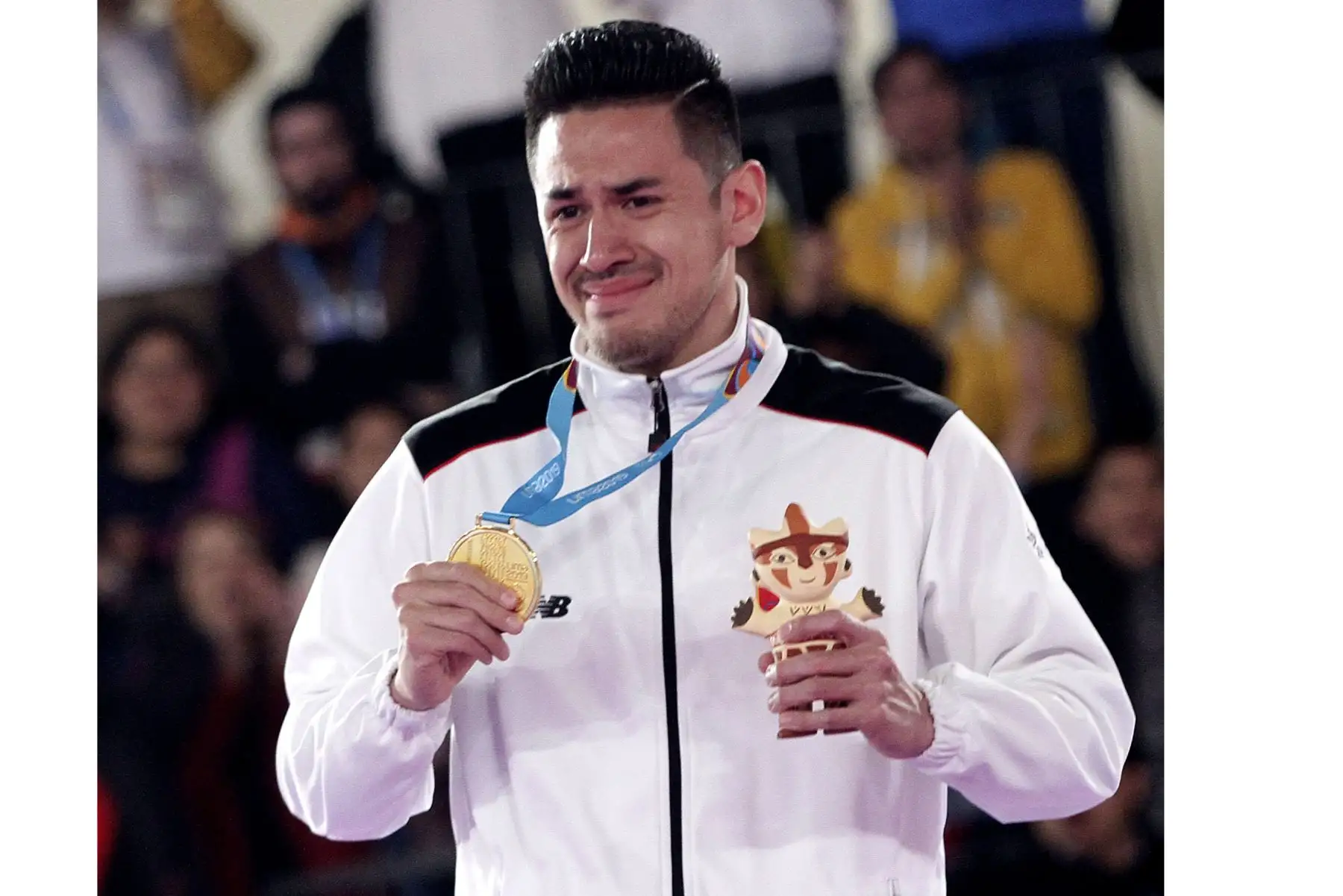 El equipo peruano de kata masculino conformado por John Trebejo, Oliver Del Castillo y Carlos Lam, ganaron medalla de oro, la octava para el Perú en los Juegos Panamericanos.Foto:ANDINA/Lima 2019
