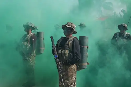 Base militar fue “objeto de hostigamiento con arma de fuego por parte de presuntos delincuentes terroristas”. ANDINA/Difusión