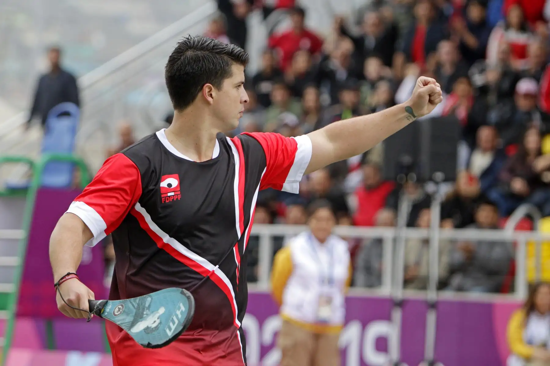 El deportista nacional, Kevin Martínez obtuvo la medalla de oro en frontón, sumando la décima que nuestra delegación  en los Juegos Panamericanos Lima 2019. Foto: ANDINA/ LIMA 2019