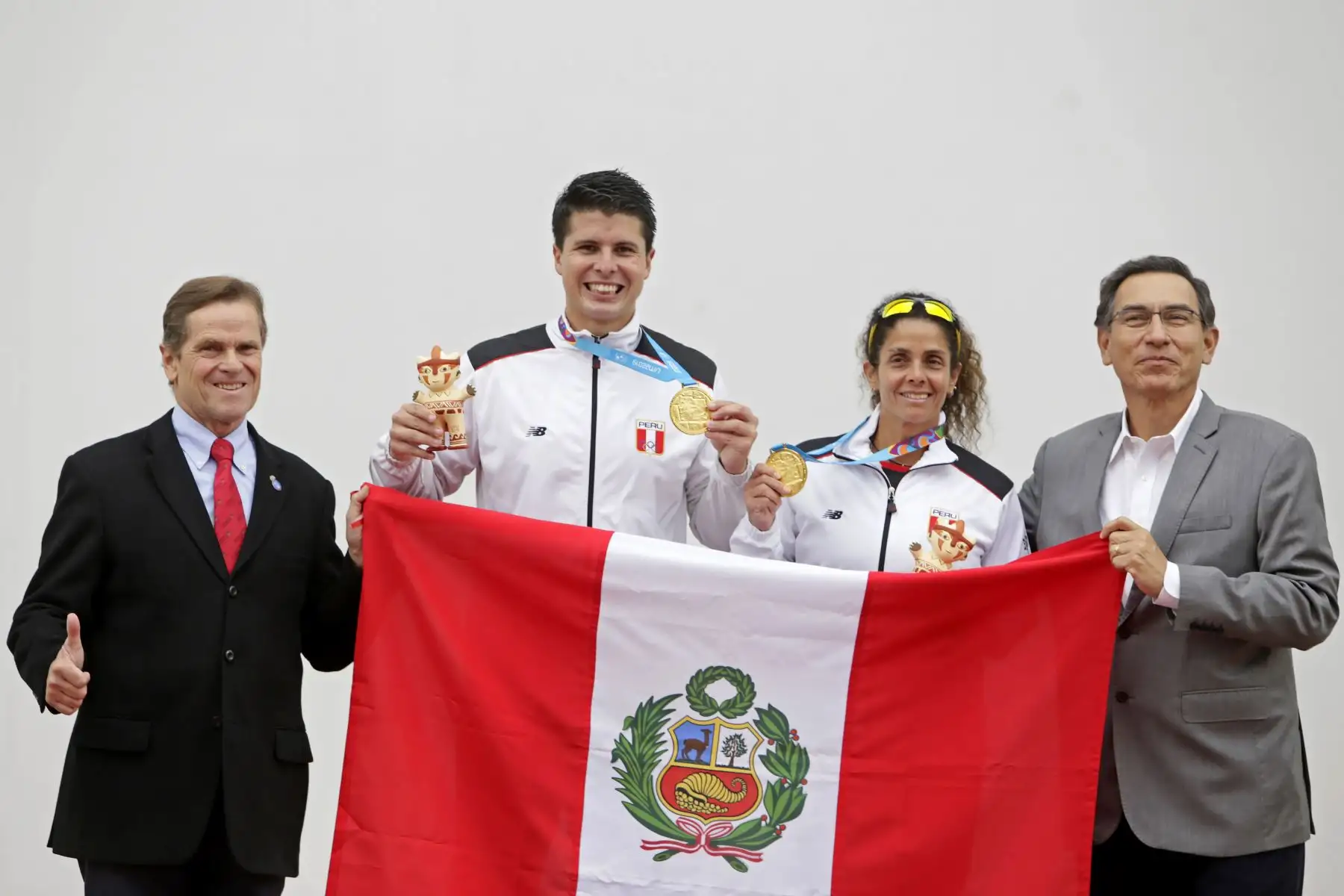 El deportista nacional, Kevin Martínez obtuvo la medalla de oro en frontón, sumando la décima que nuestra delegación  en los Juegos Panamericanos Lima 2019. Foto: ANDINA/ LIMA 2019