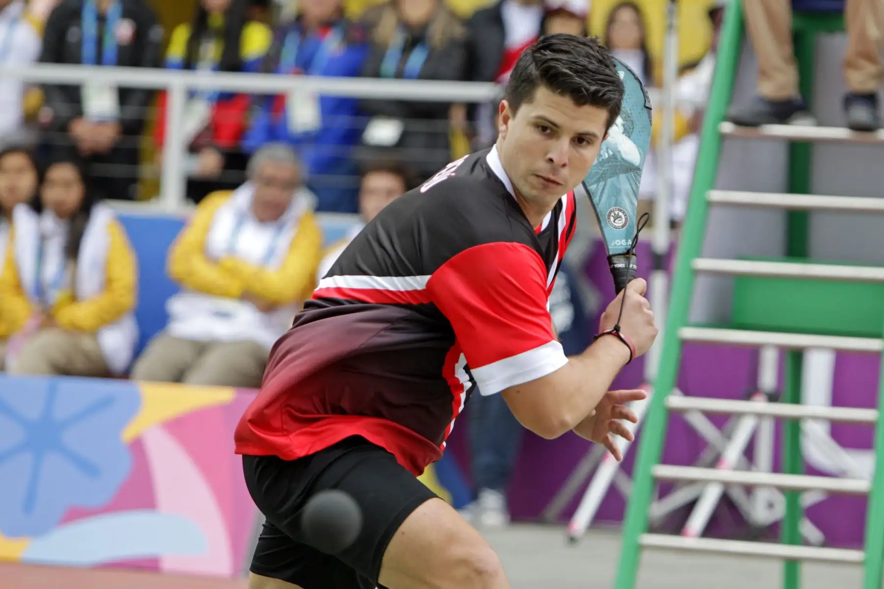 El deportista nacional, Kevin Martínez obtuvo la medalla de oro en frontón, sumando la décima que nuestra delegación  en los Juegos Panamericanos Lima 2019. Foto: ANDINA/ LIMA 2019