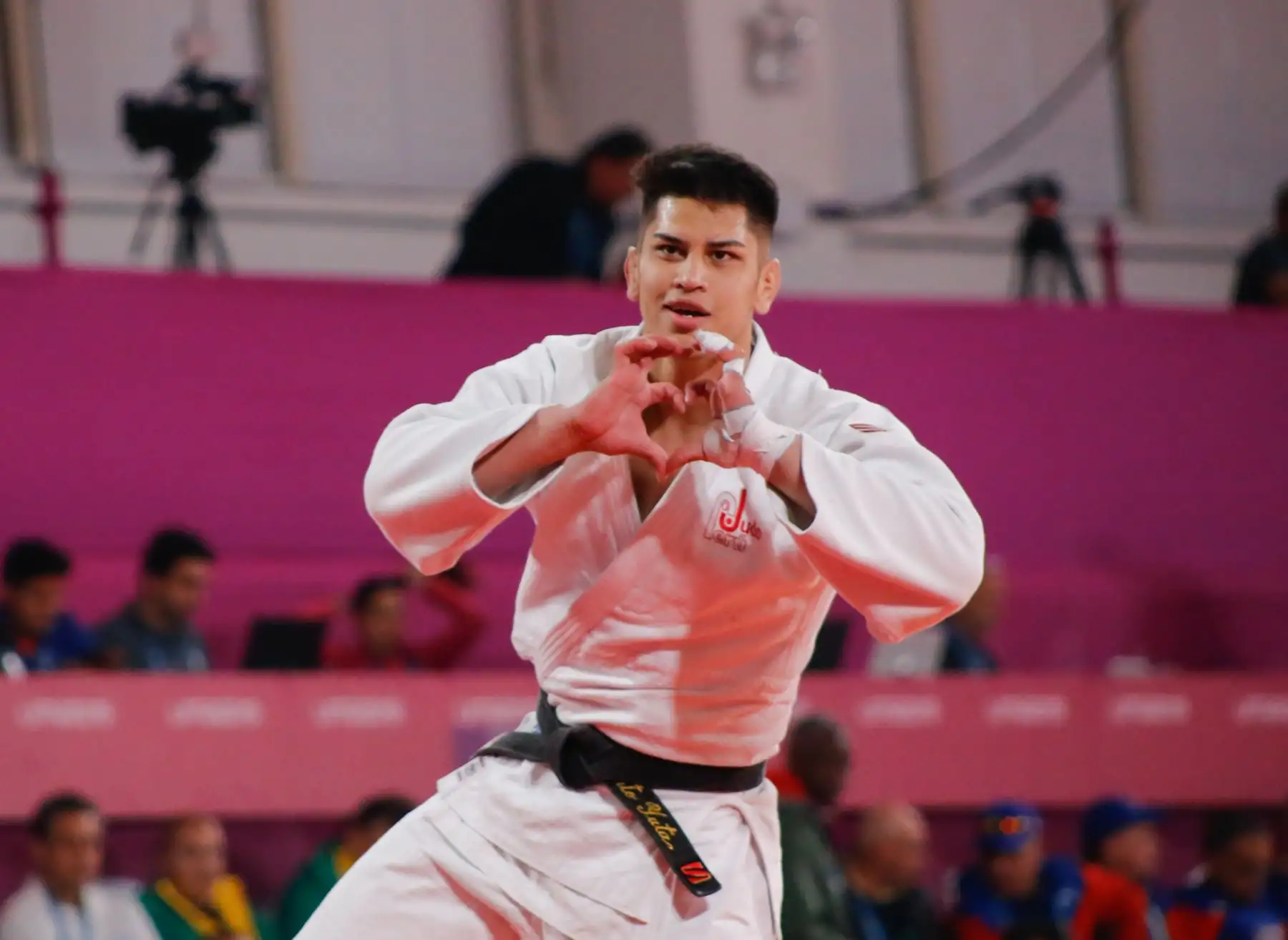 Yuta Galarreta que nació Japón, pero de padres peruanos ingresó a la historia del deporte nacional porque logró obtener la medalla de bronce en judo en Lima 2019.Foto:LIMA 2019