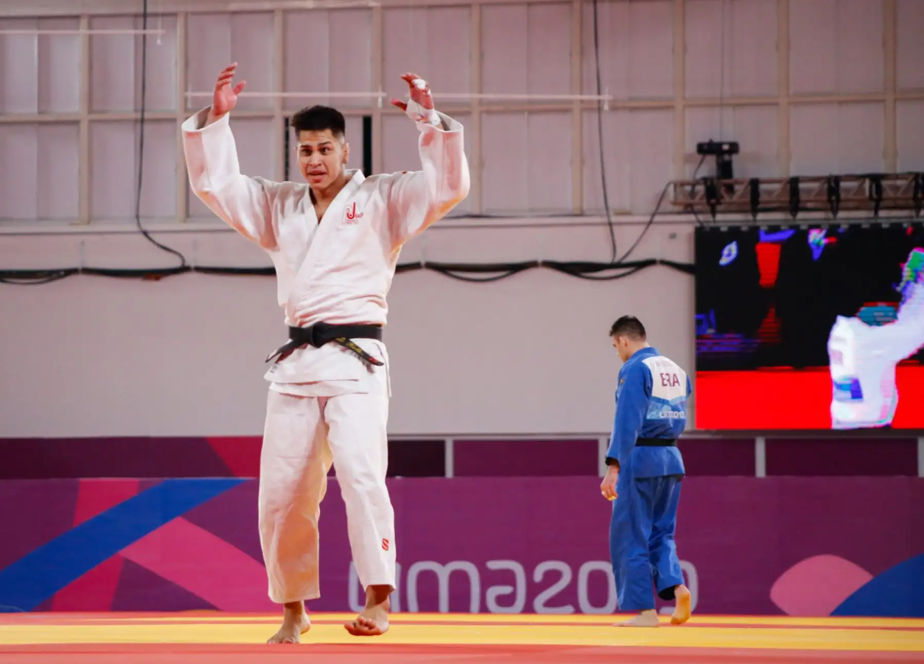 Yuta Galarreta que nació Japón, pero de padres peruanos ingresó a la historia del deporte nacional porque logró obtener la medalla de bronce en judo en Lima 2019.Foto:LIMA 2019