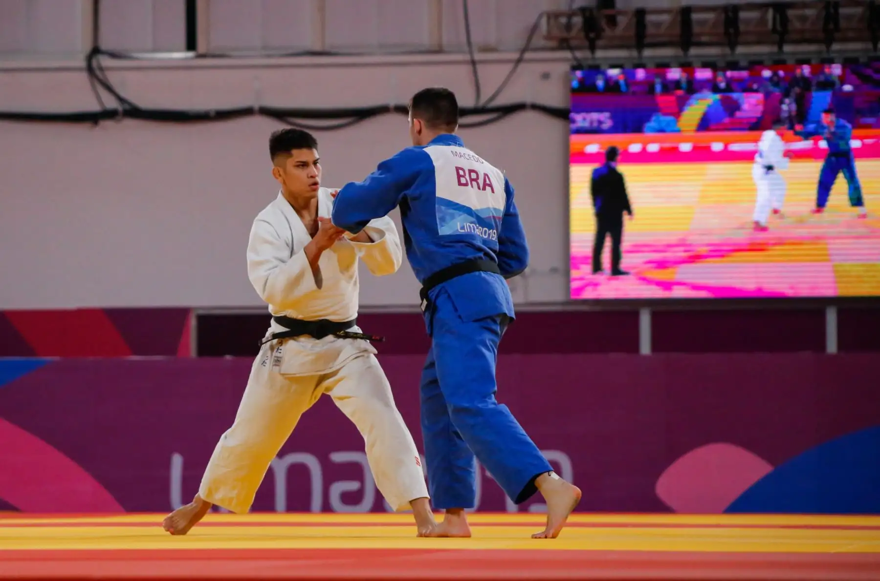 Yuta Galarreta que nació Japón, pero de padres peruanos ingresó a la historia del deporte nacional porque logró obtener la medalla de bronce en judo en Lima 2019.Foto:LIMA 2019