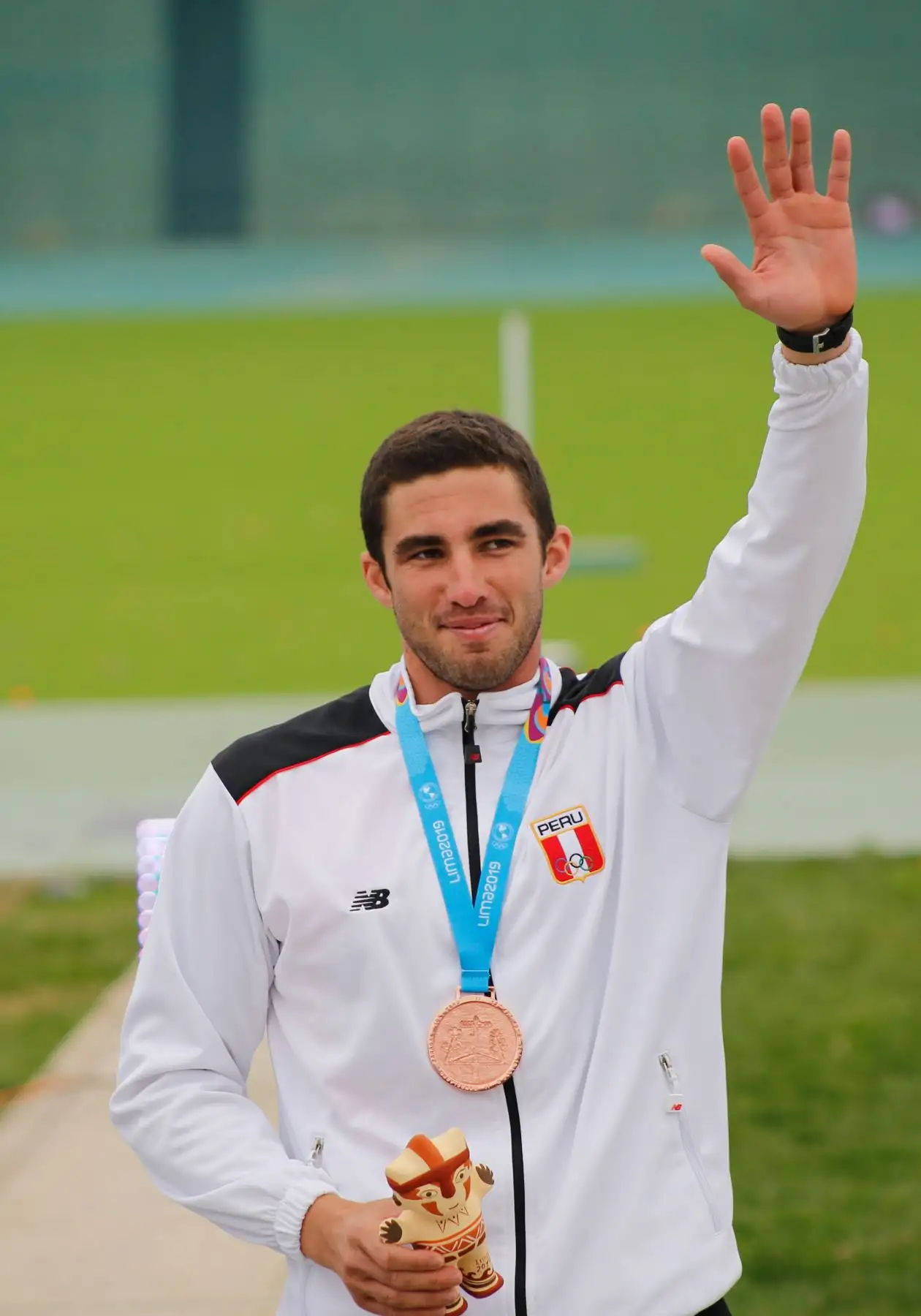 Nicolás Pacheco, medalla de bronce en tiro Skeet. Foto:Lima 2019