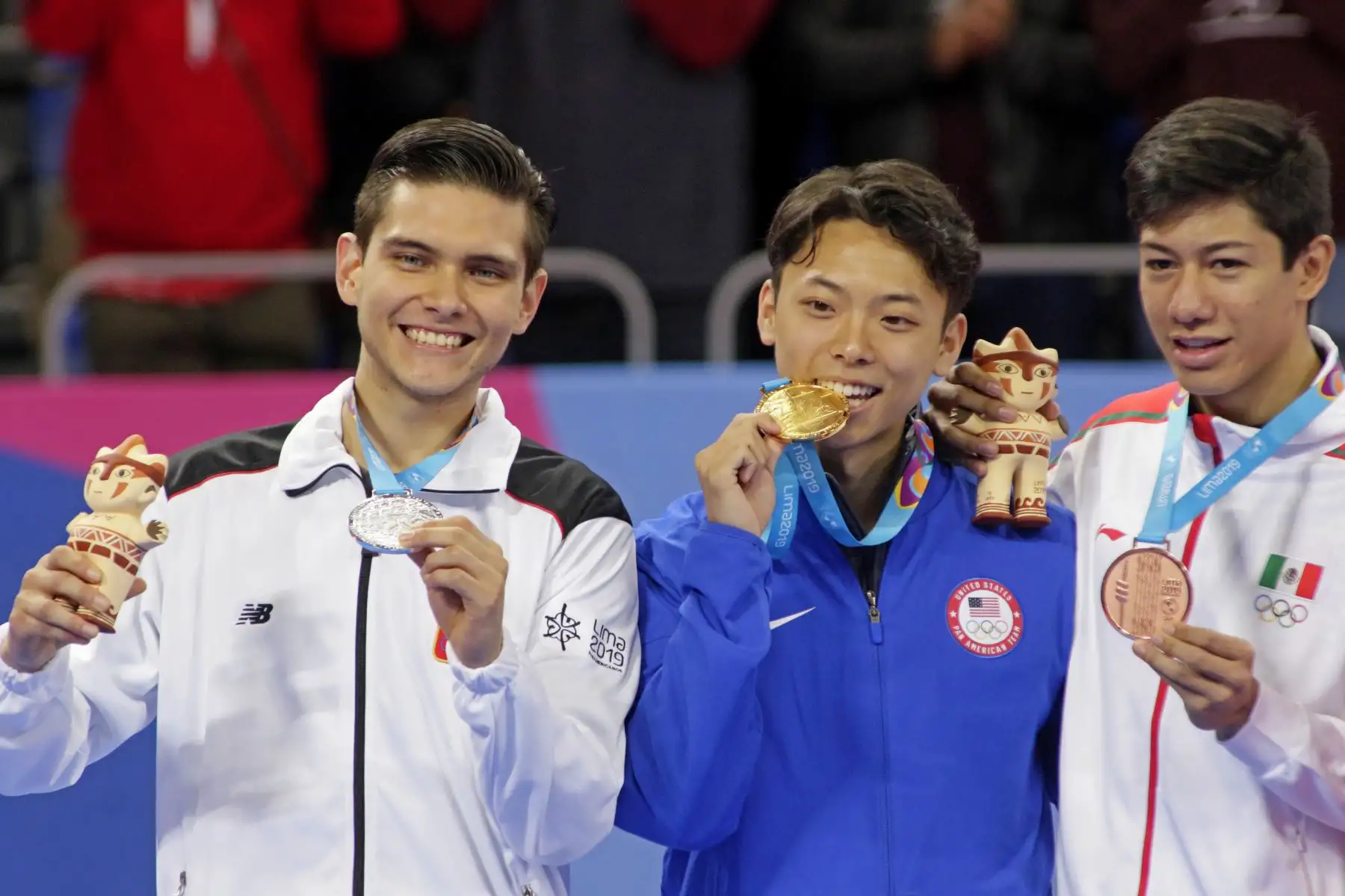 Hugo Del  Castillo, medalla de plata en taekwondo. Foto:Lima 2019