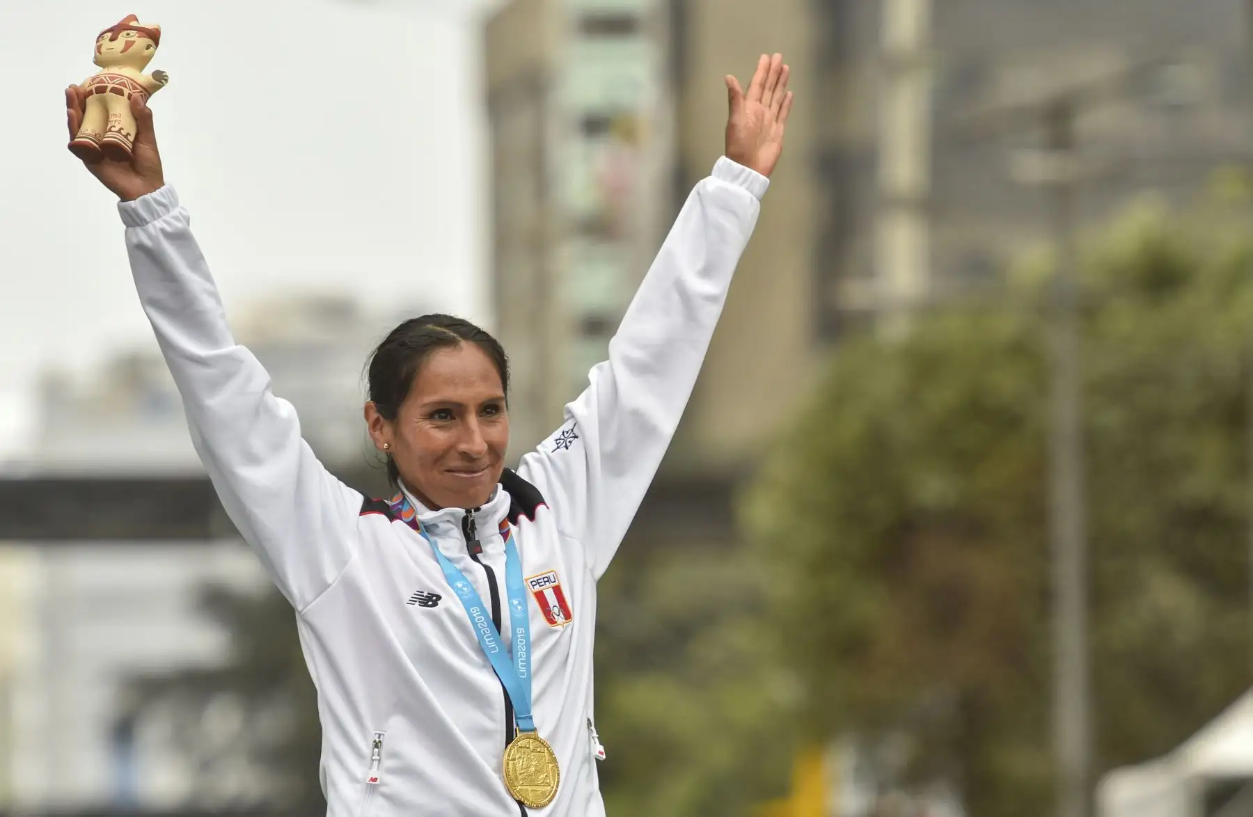 Gladis Tejeda , medalla de oro en maratón. Foto:Lima 2019