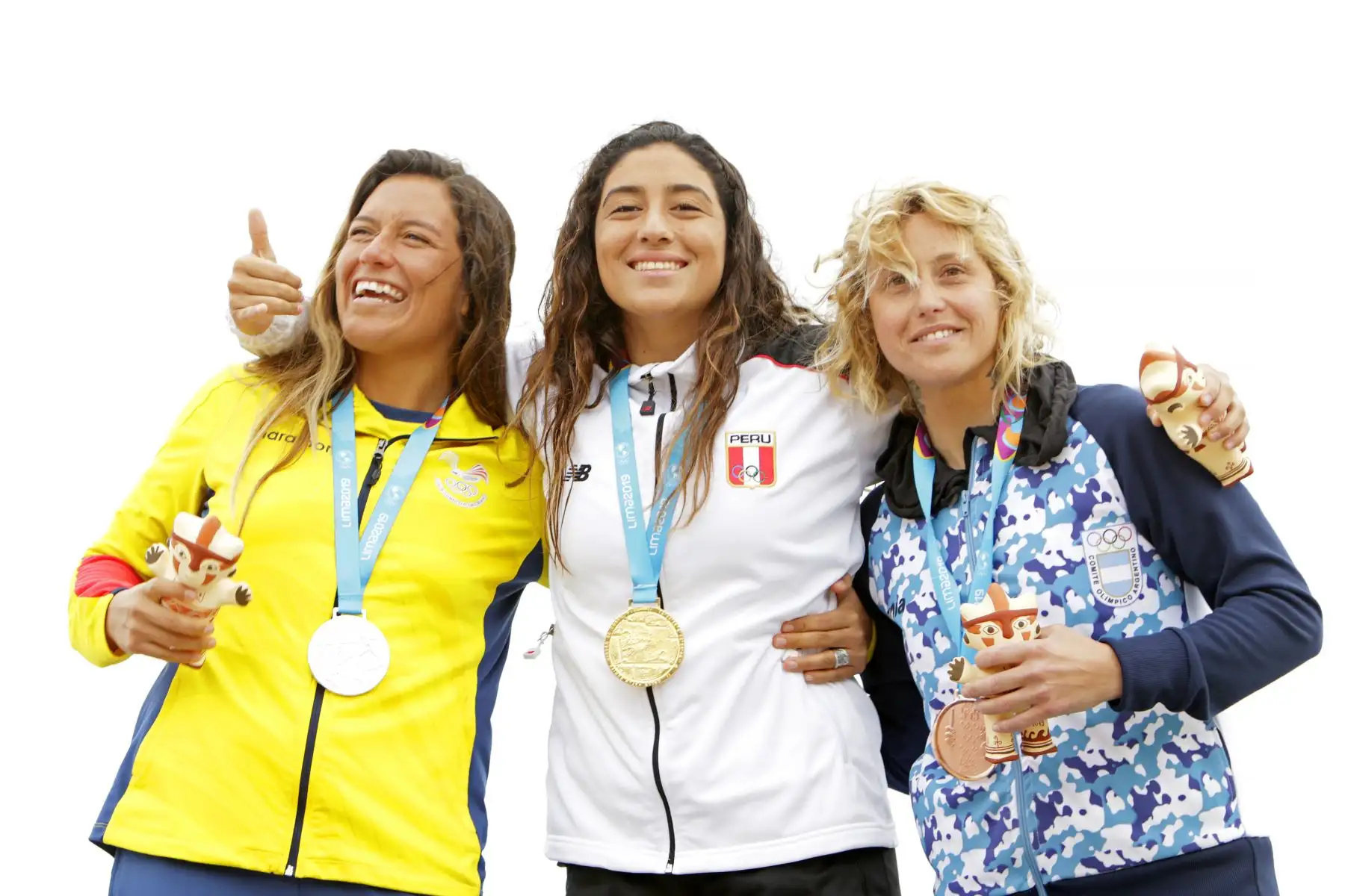 Daniela Rosas , medalla de oro en surf damas. Foto:Lima 2019