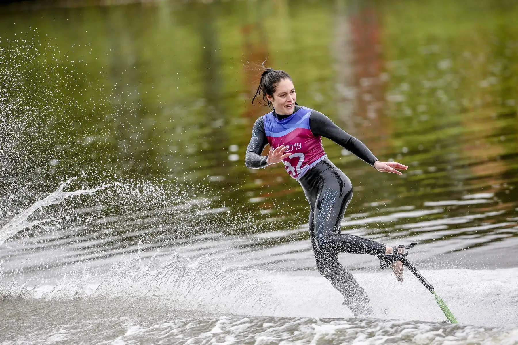 Natalia Cuglievan, medalla de oro en esquí acuático. Foto:Lima 2019