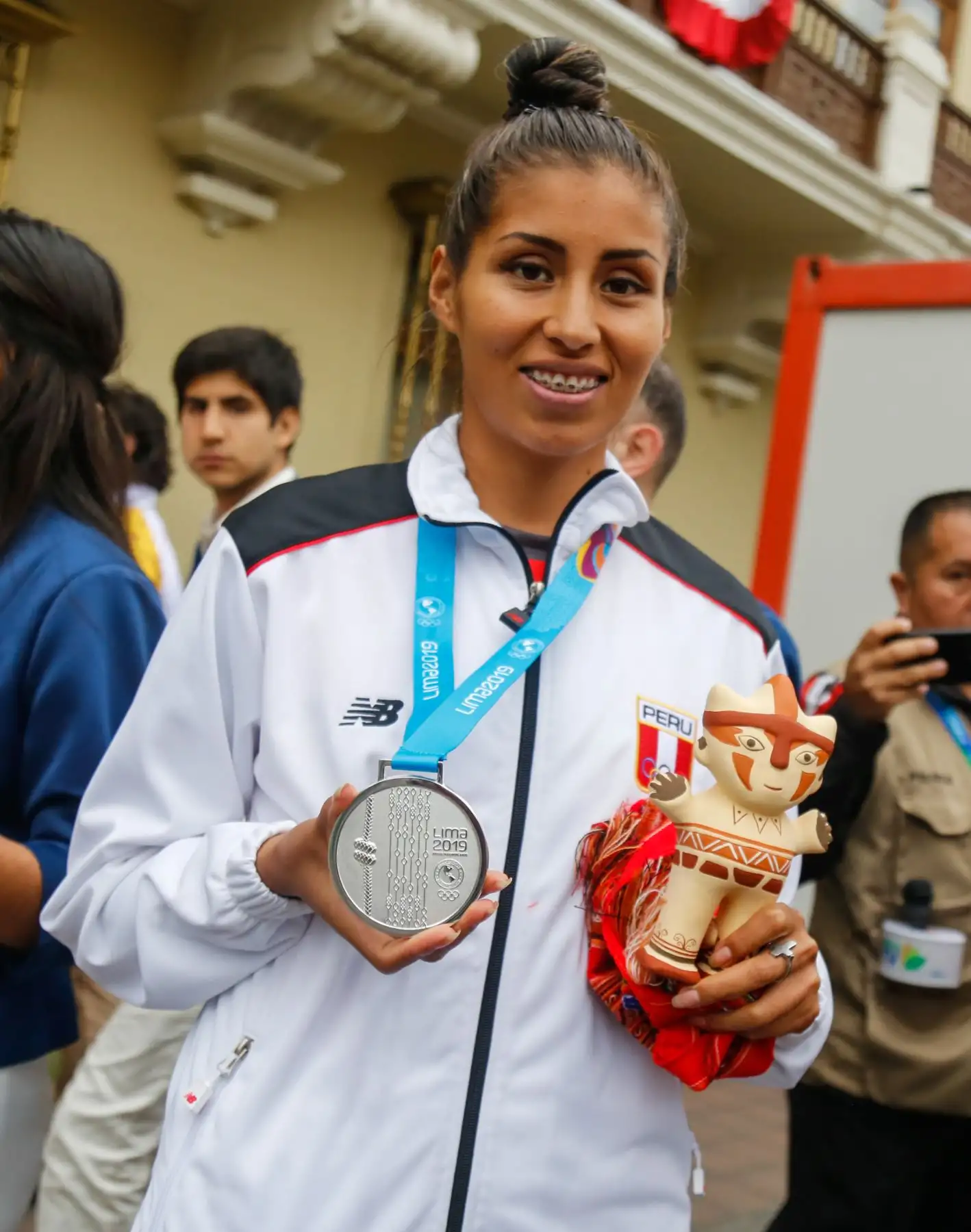 Kimberly García, medalla de plata en marcha atlética. Foto:Lima 2019