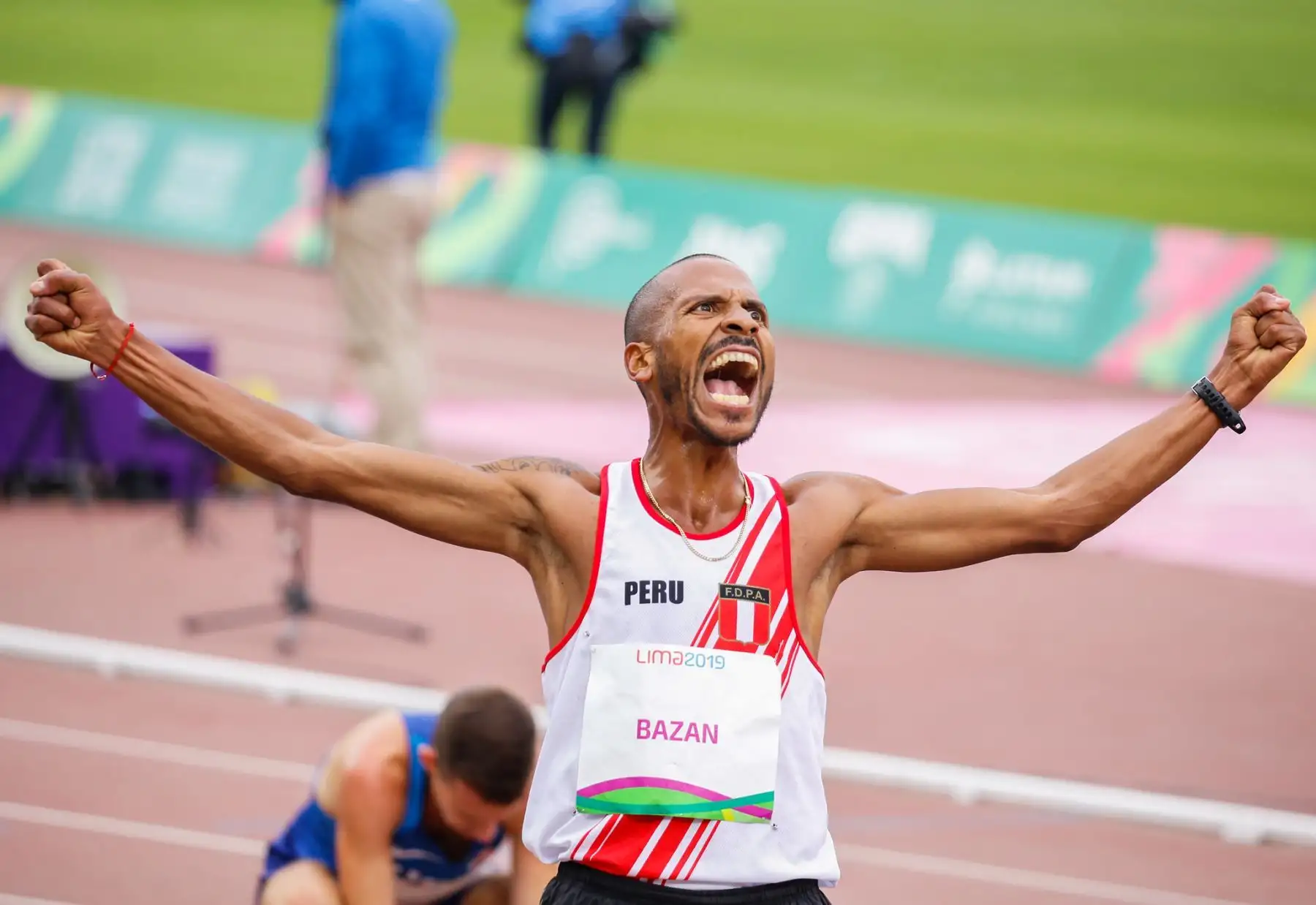 Mario Bazán, medalla de bronce en 3000 con obstáculos. Foto:Lima 2019