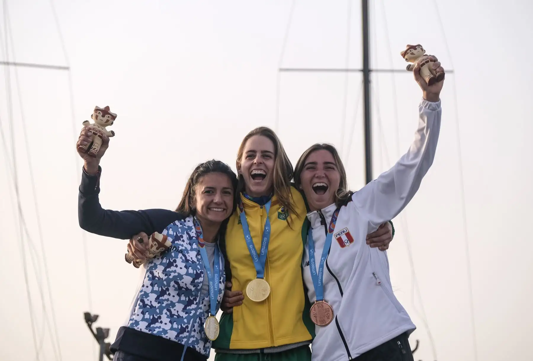 María Belén Bazo, medalla de bronce en vela.  Foto:Lima 2019