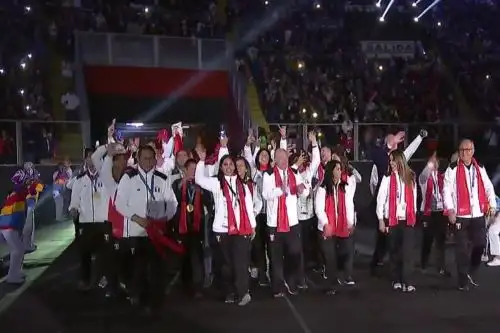 La delegación peruana inició el desfile en la ceremonia de clausura de Lima 2019. Foto: Captura/ESPN