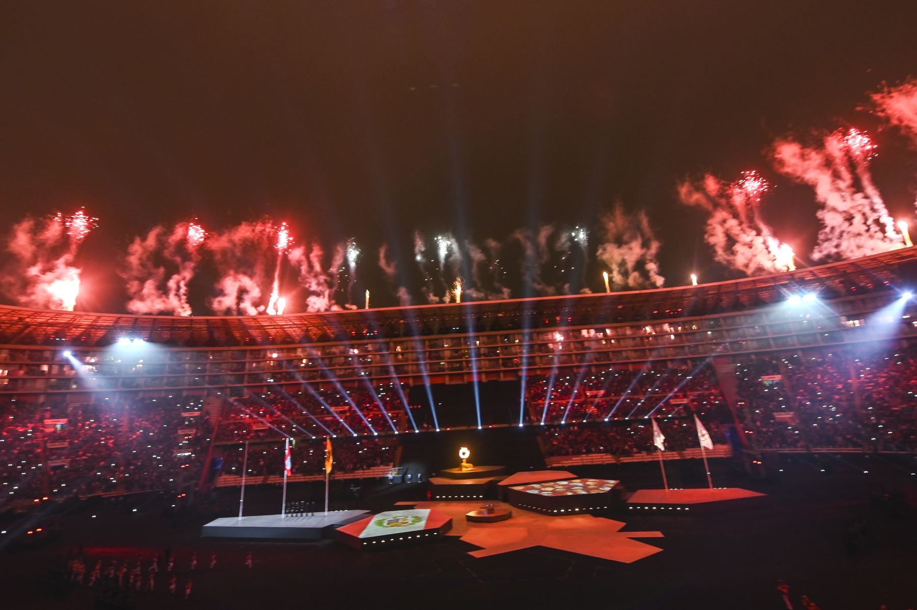 Vista general tomada durante la ceremonia de clausura de los Juegos Panamericanos de Lima 2019 en Lima el 11 de agosto de 2019. AFP
