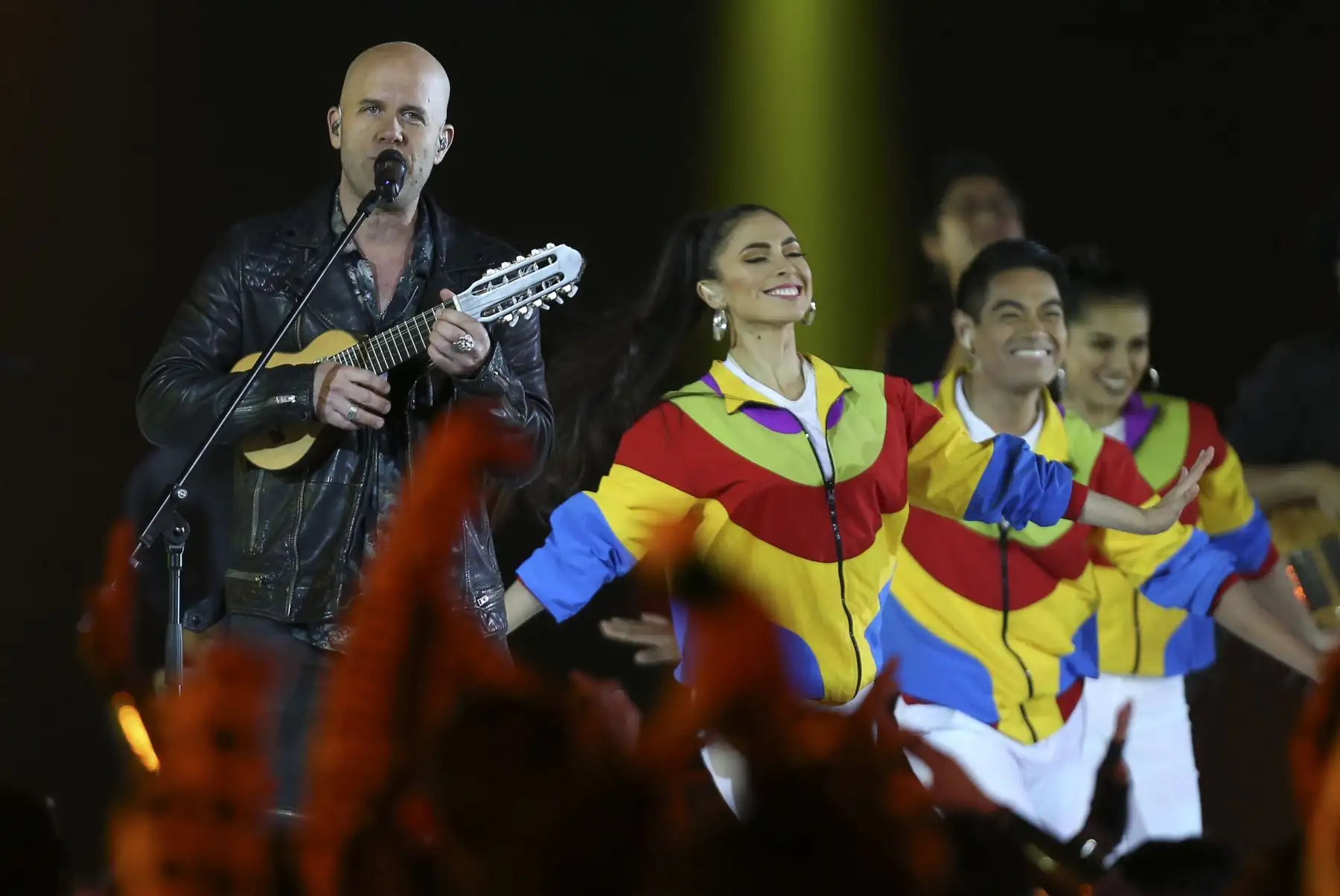 El cantautor peruano Gian Marco Zignago se presenta durante la ceremonia de clausura de los Juegos Panamericanos de Lima 2019 en Lima el 11 de agosto de 2019. AFP
