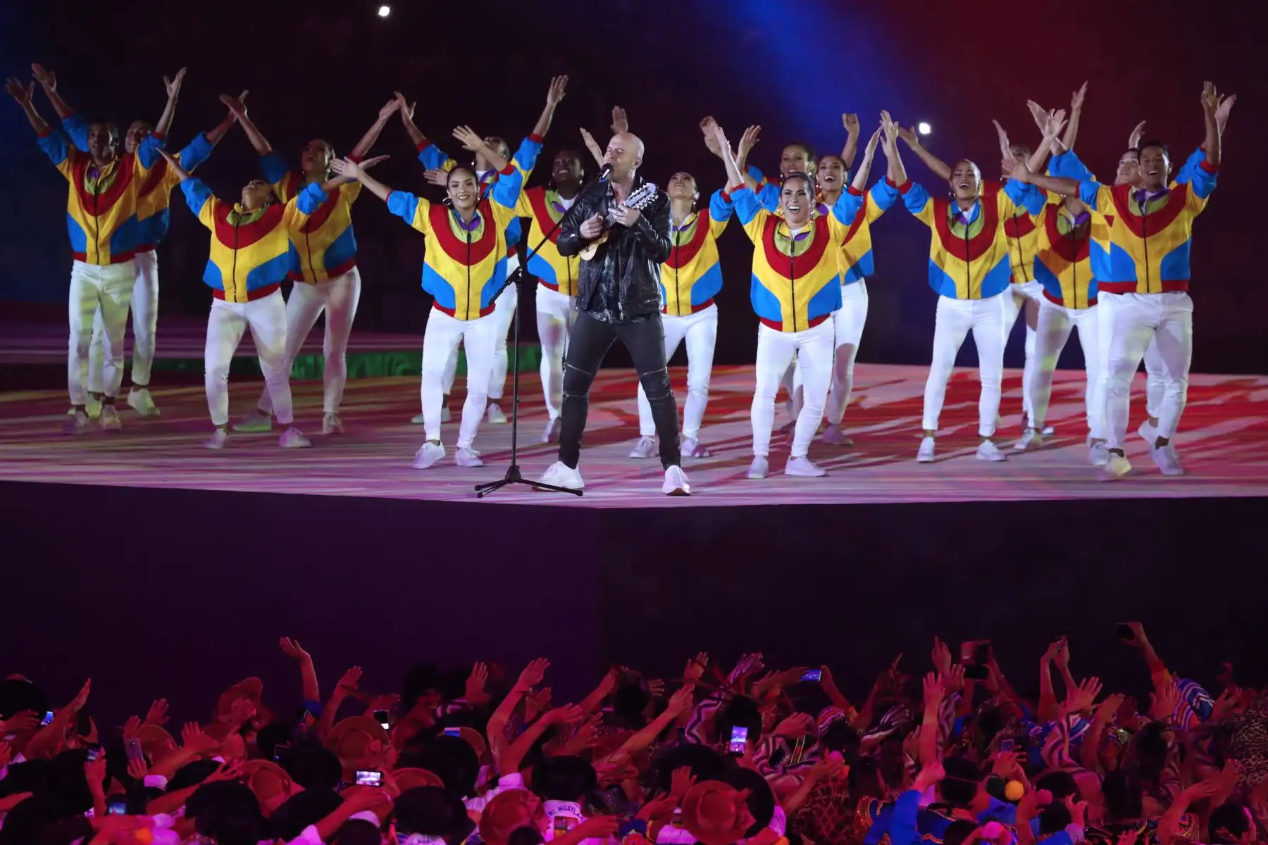 El cantautor peruano Gian Marco Zignago se presenta durante la ceremonia de clausura de los Juegos Panamericanos de Lima 2019 en Lima el 11 de agosto de 2019. Foto:Lima 2019