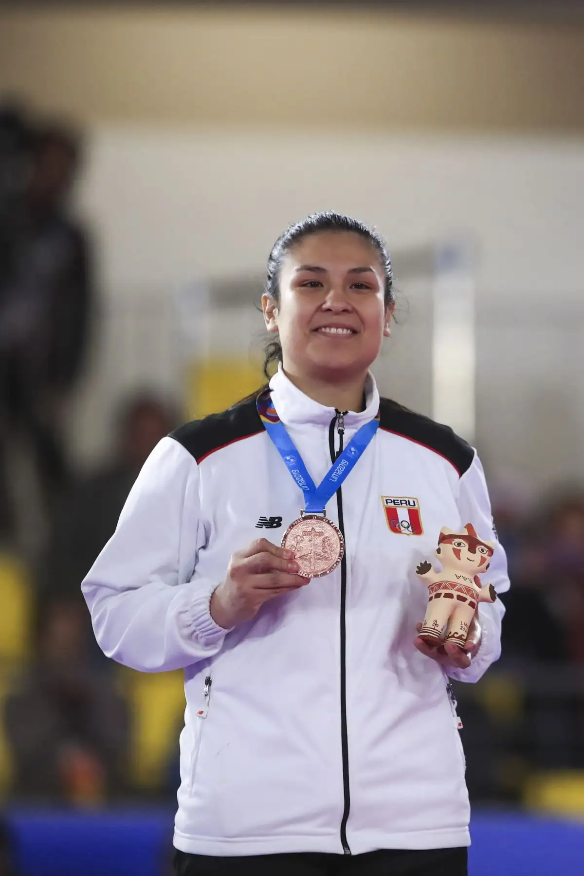 Isabel Aco, medalla de bronce en karate - kumite. Foto:Lima 2019