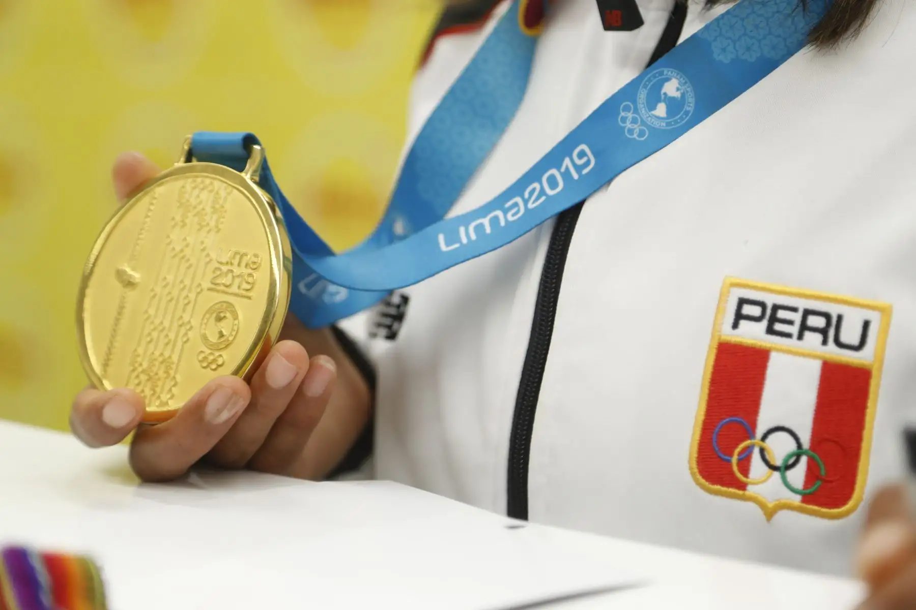 Gladys Tejeda, deportista peruana de la especialidad de Karate. Fue medalla de oro en los Juegos Panamericanos de Lima 2019. Foto: ANDINA/Josue Ramos