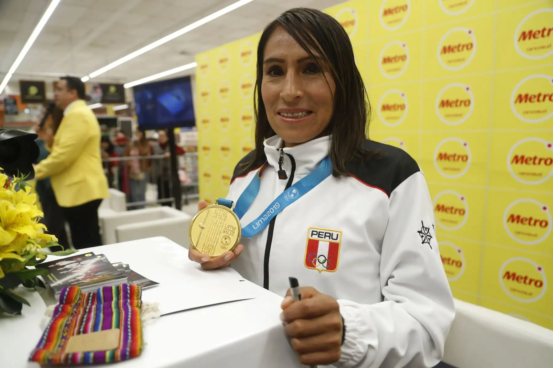 Gladys Tejeda, deportista peruana de la especialidad de Karate. Fue medalla de oro en los Juegos Panamericanos de Lima 2019. Foto: ANDINA/Josue Ramos