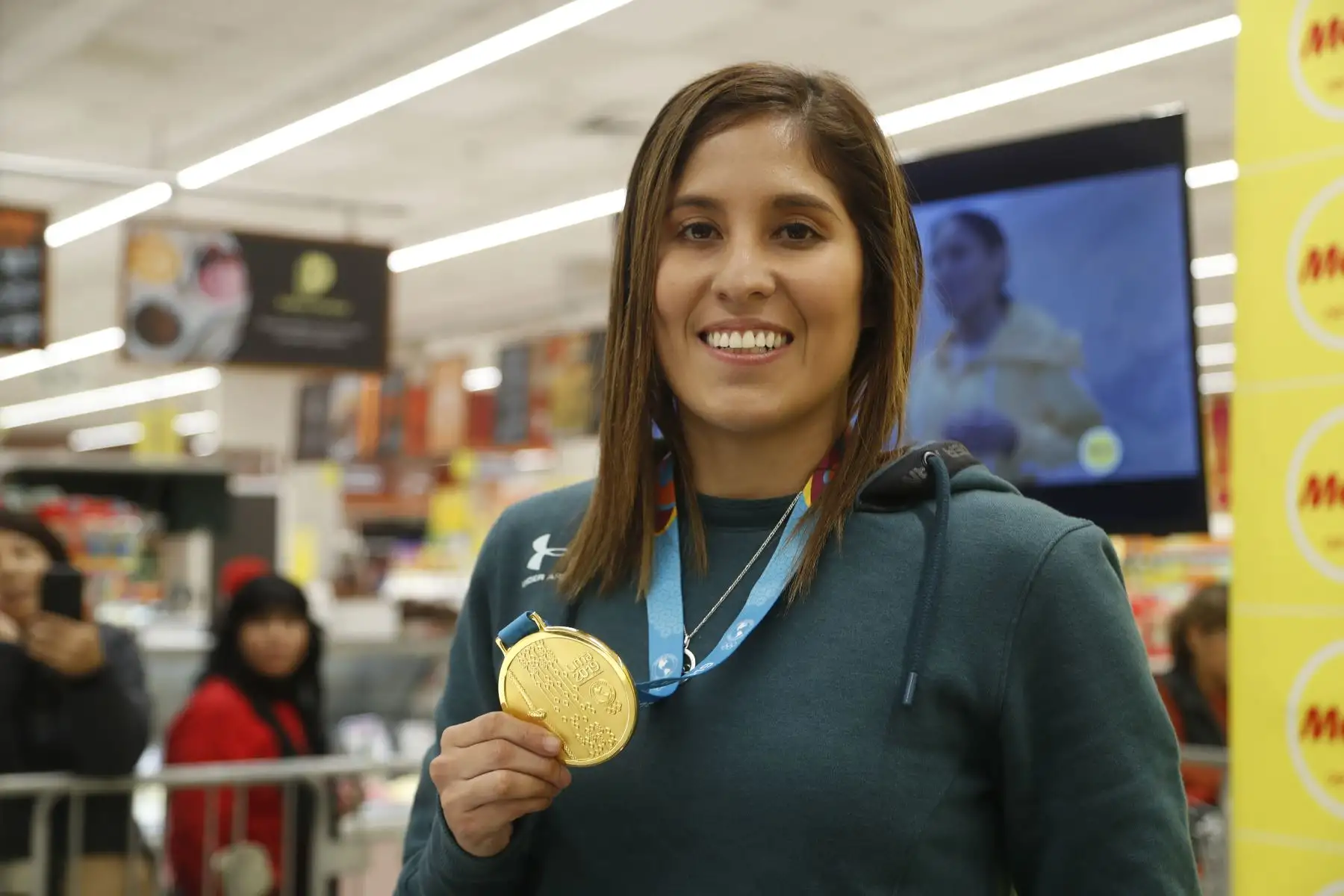 Alexandra Vanessa Grande Risco, deportista peruana de la especialidad de karate. Medallista de oro en los Juegos Panamericanos Lima 2019. Foto: ANDINA/Josue Ramos.