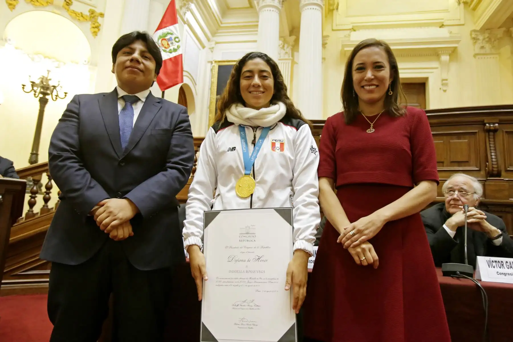 Medallistas Panamericanos reciben reconocimiento en el Congreso de la República.
Foto: Congreso de la República