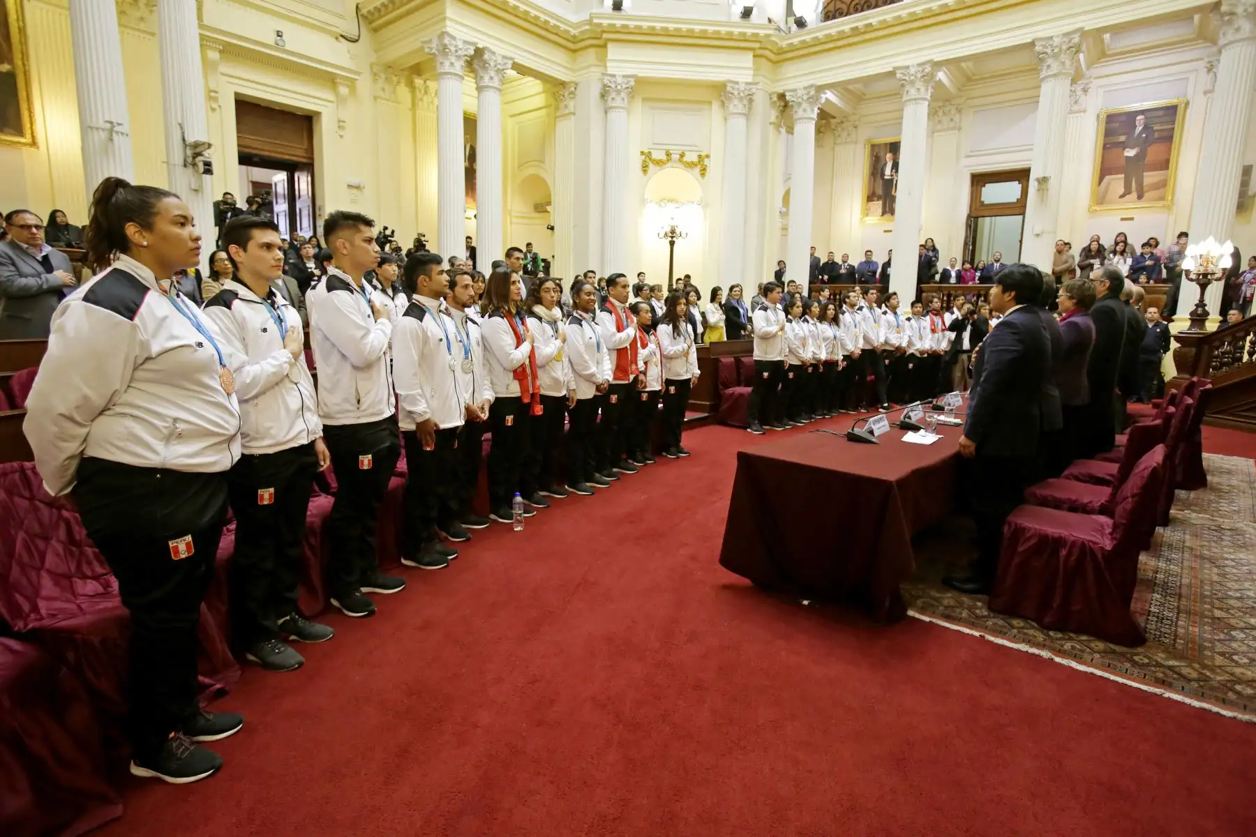 Medallistas Panamericanos reciben reconocimiento en el Congreso de la República.
Foto: Congreso de la República