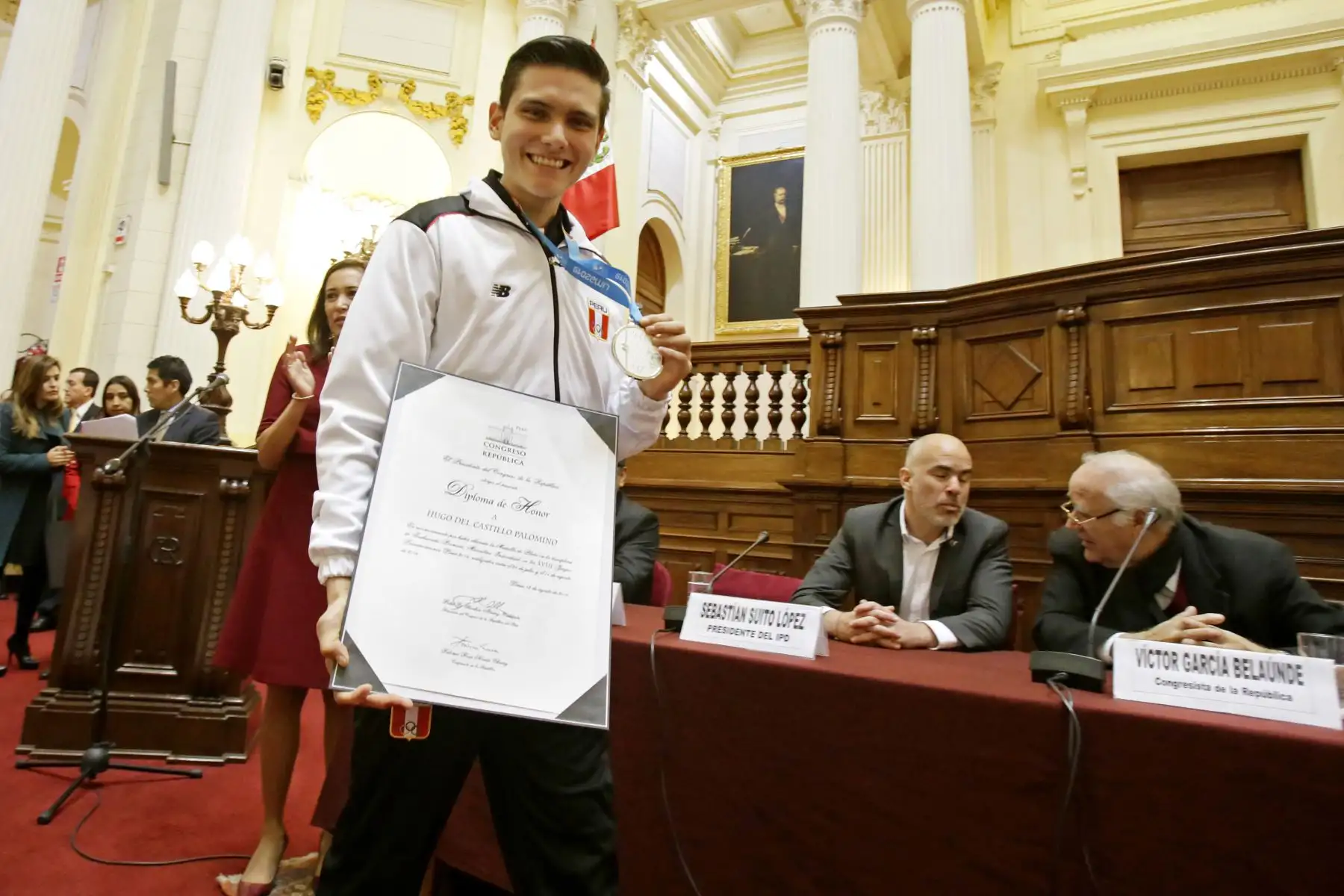 Medallistas Panamericanos reciben reconocimiento en el Congreso de la República.
Foto: Congreso de la República