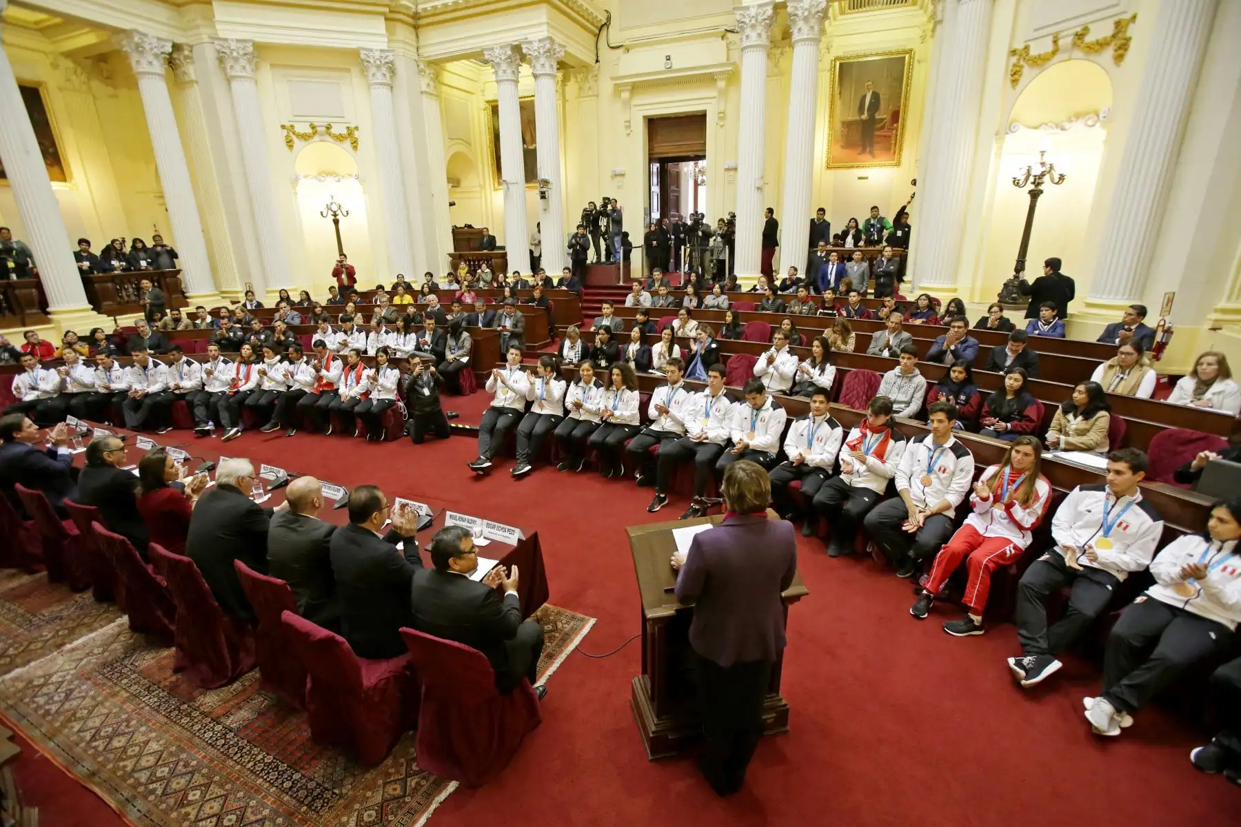 Medallistas Panamericanos reciben reconocimiento en el Congreso de la República.
Foto: Congreso de la República