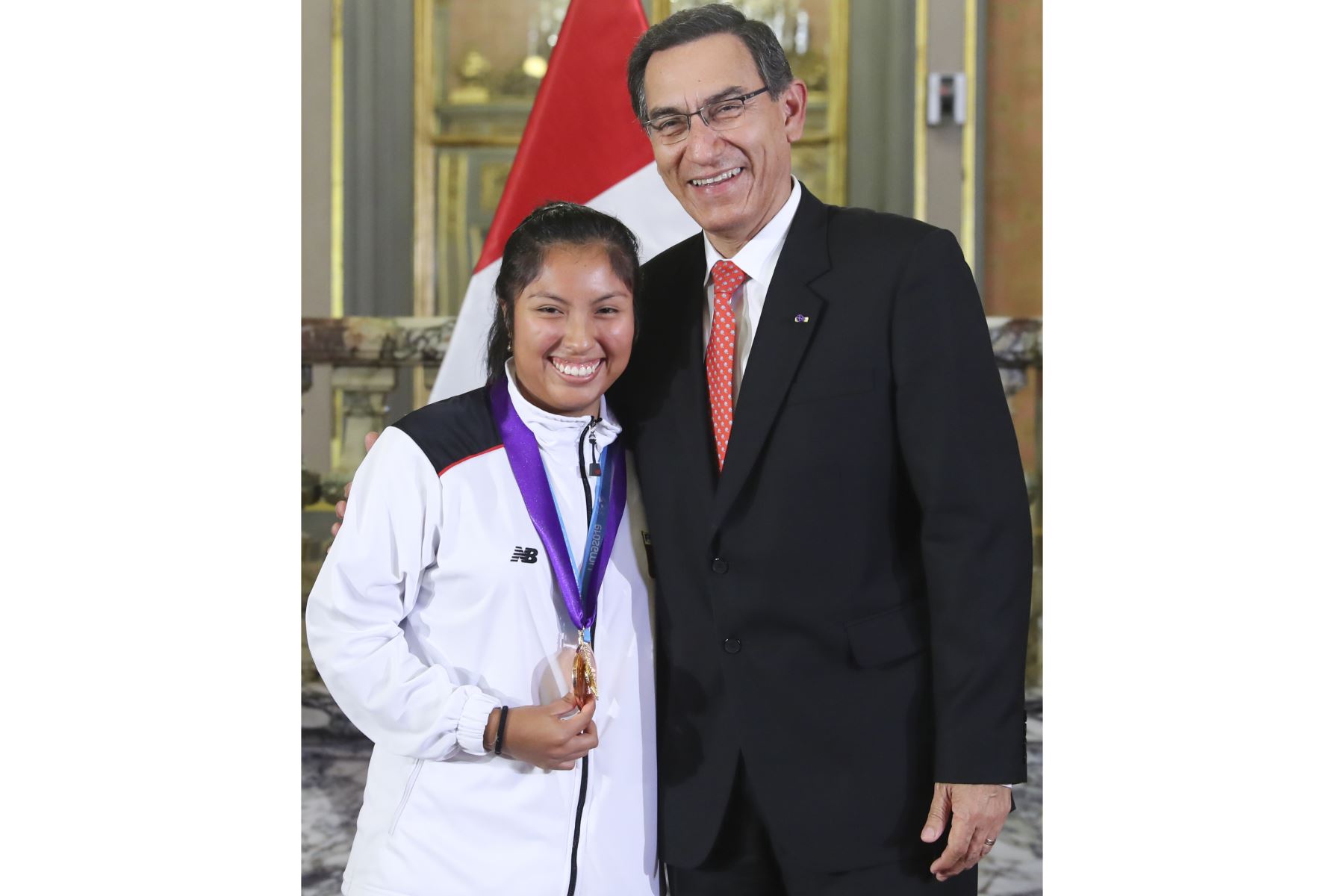 El Presidente de la República, Martín Vizcarra, reconoce a los deportistas nacionales que ganaron una medalla en los Juegos Panamericanos Lima 2019. Foto:ANDINA/ Prensa Presidencia