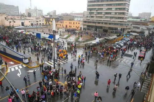 Mesa Redonda y otras zonas de alta afluencia de público en Lima serán prioridad en el simulacro de sismo. ANDINA/Vidal Tarqui
