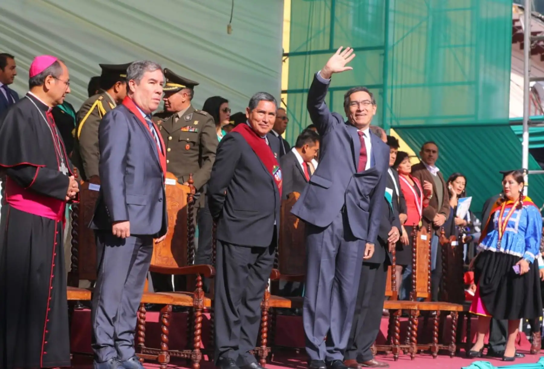 Presidente Vizcarra preside ceremonia por el 480º Aniversario de Fundación Española de Huánuco. Foto: ANDINA/Prensa Presidencia