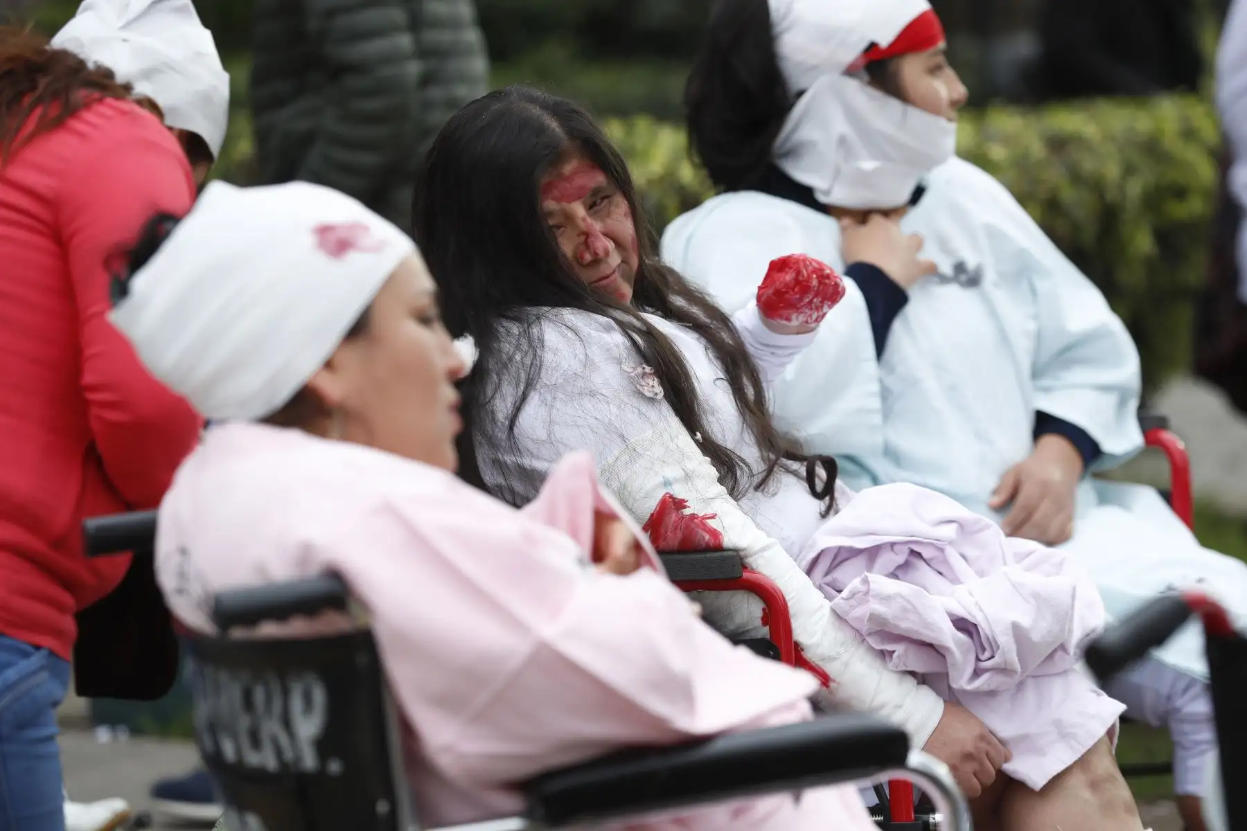 Así se vivió el simulacro nacional de sismo y tsunami en el Hospital Nacional Arzobispo Loayza en Lima. Foto: ANDINA/Josue Ramos