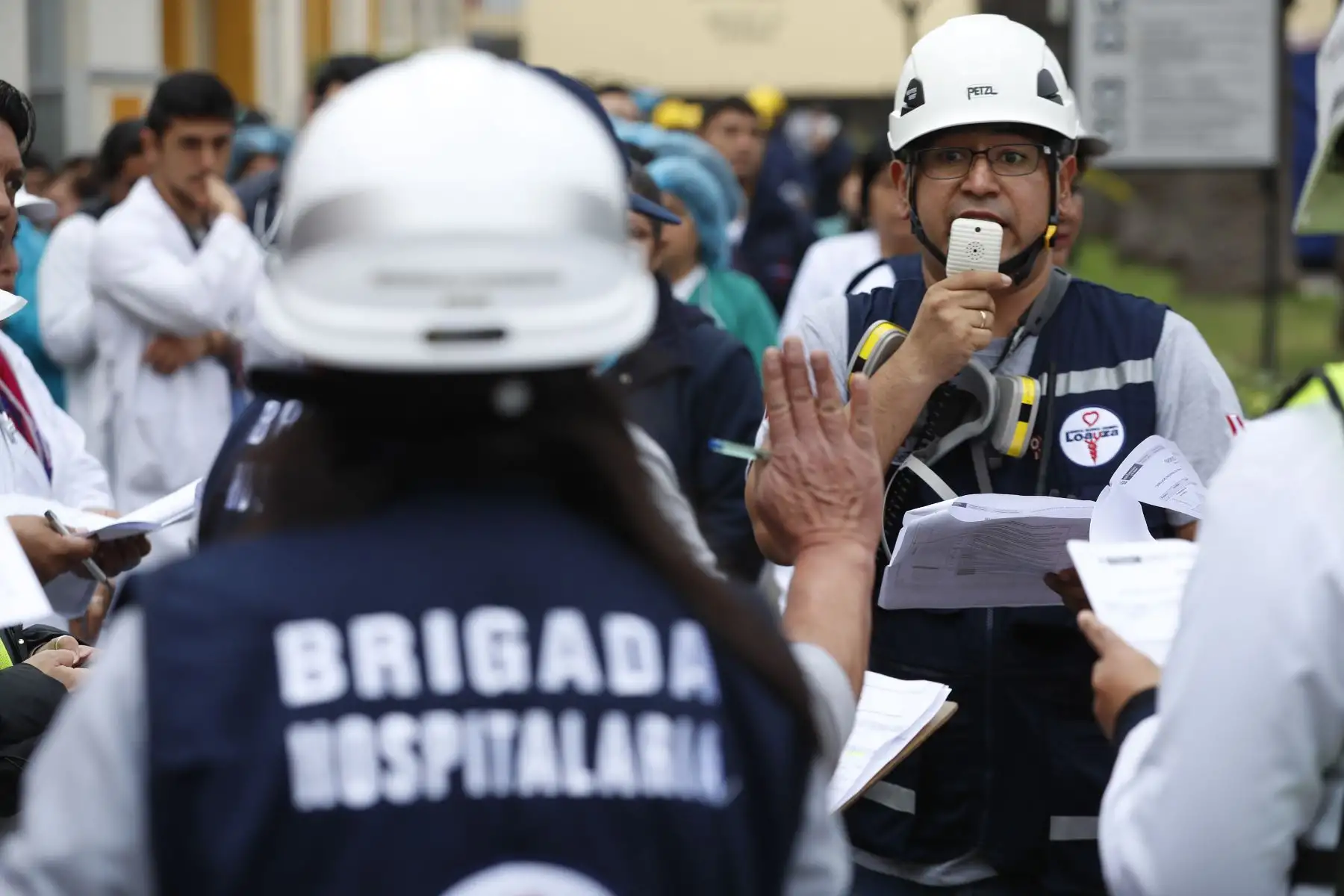 Brigada hospitalaria del Hospital Loayza. Foto: ANDINA/Josue Ramos