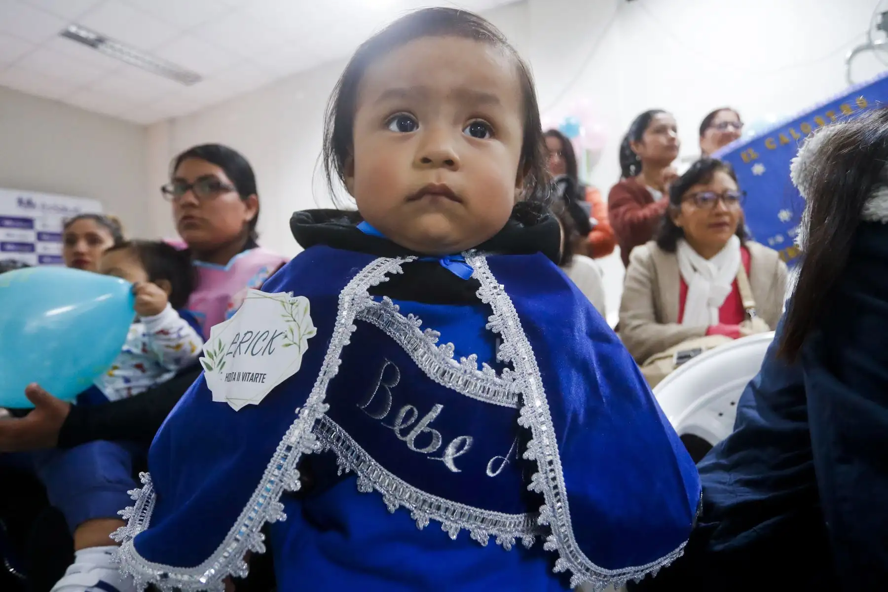 Con motivo de la Semana Mundial de la Lactancia Materna, la Red Prestacional Almenara de EsSalud reunió a más de 30 bebés, entre seis meses a dos años de edad, donde compiten para obtener la corona del “Rey Mamoncito 2019”. Foto: ANDINA/Josue Ramos