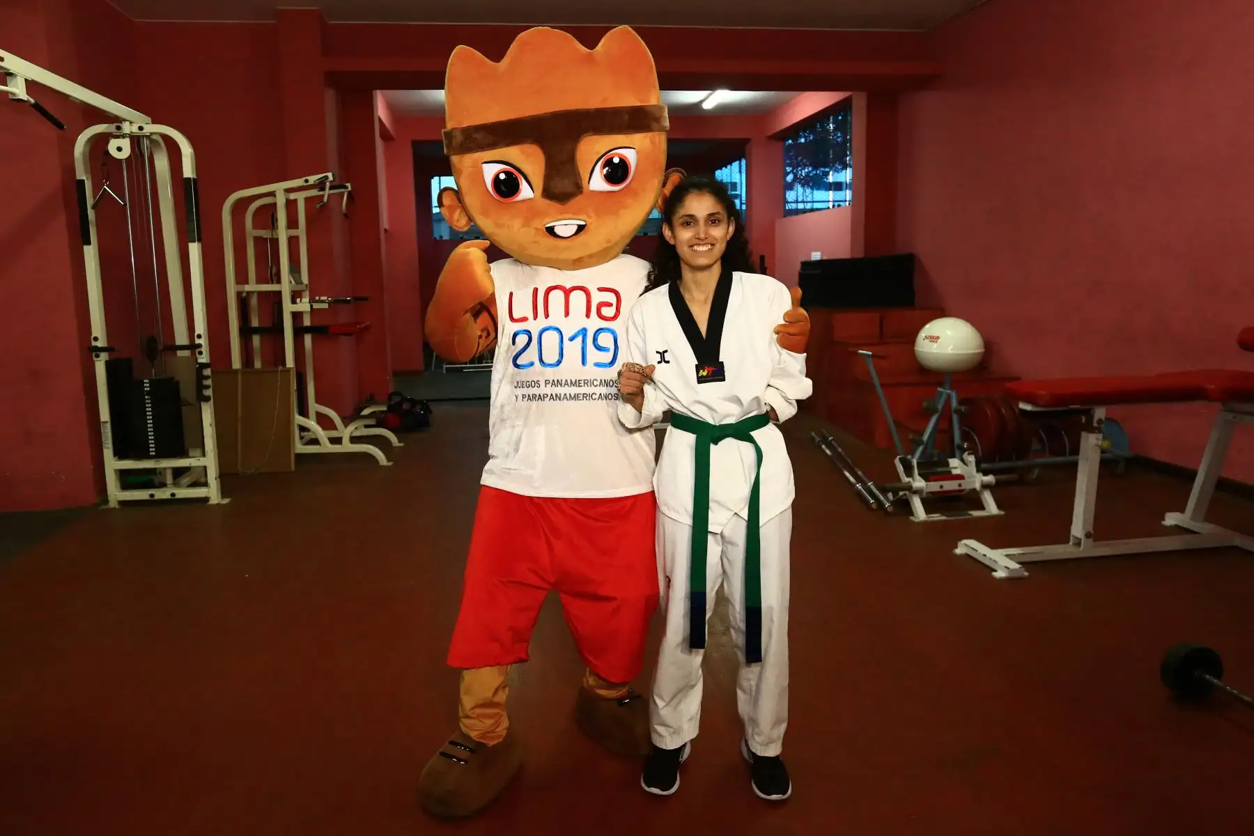 Angélica Espinoza, parataekwondista,  es la abanderada de los deportistas nacionales que participarán en los Juegos Parapanamericanos. Foto:ANDINA/Pedro Cardenas