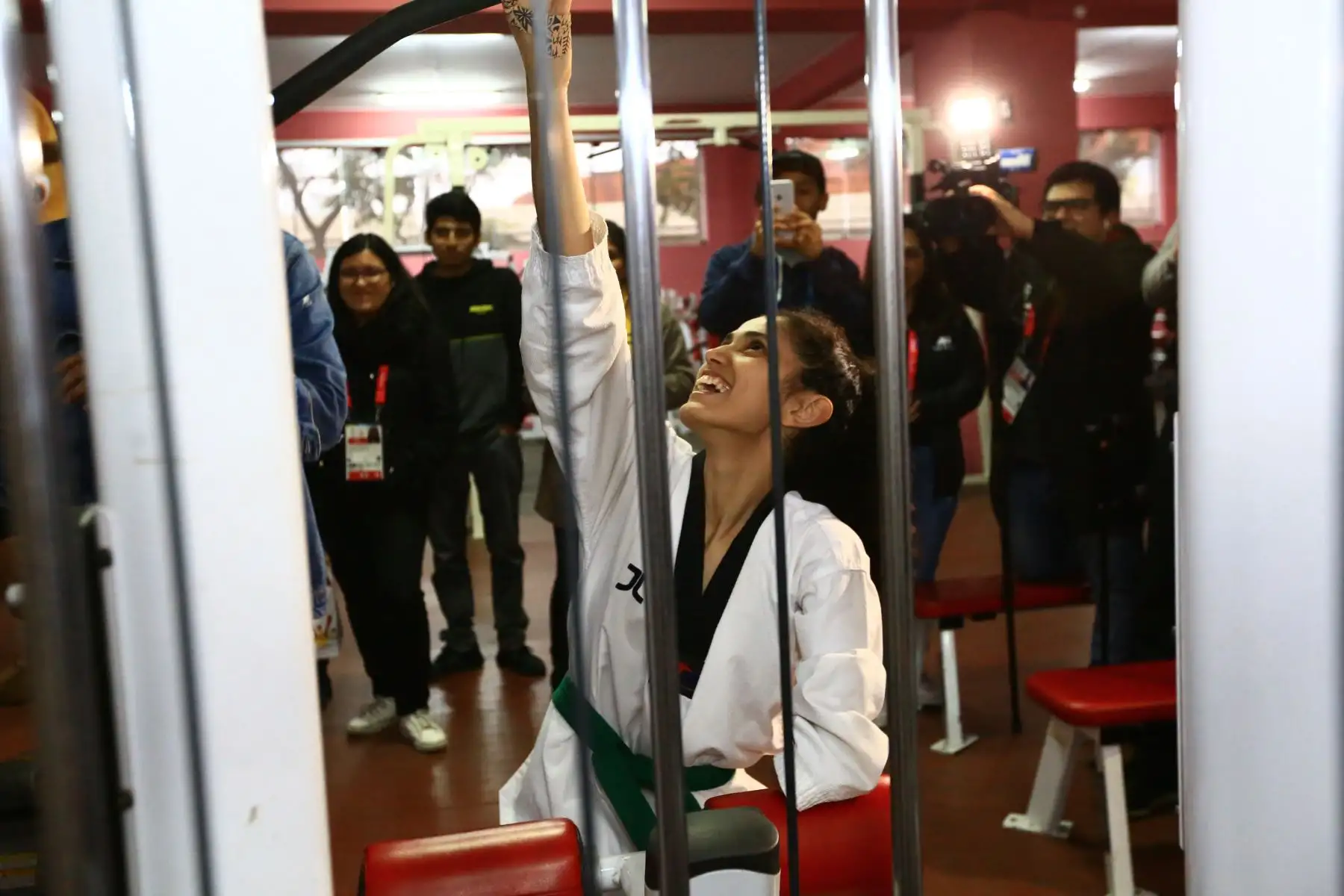 Angélica Espinoza, parataekwondista,  es la abanderada de los deportistas nacionales que participarán en los Juegos Parapanamericanos. Foto:ANDINA/Pedro Cardenas