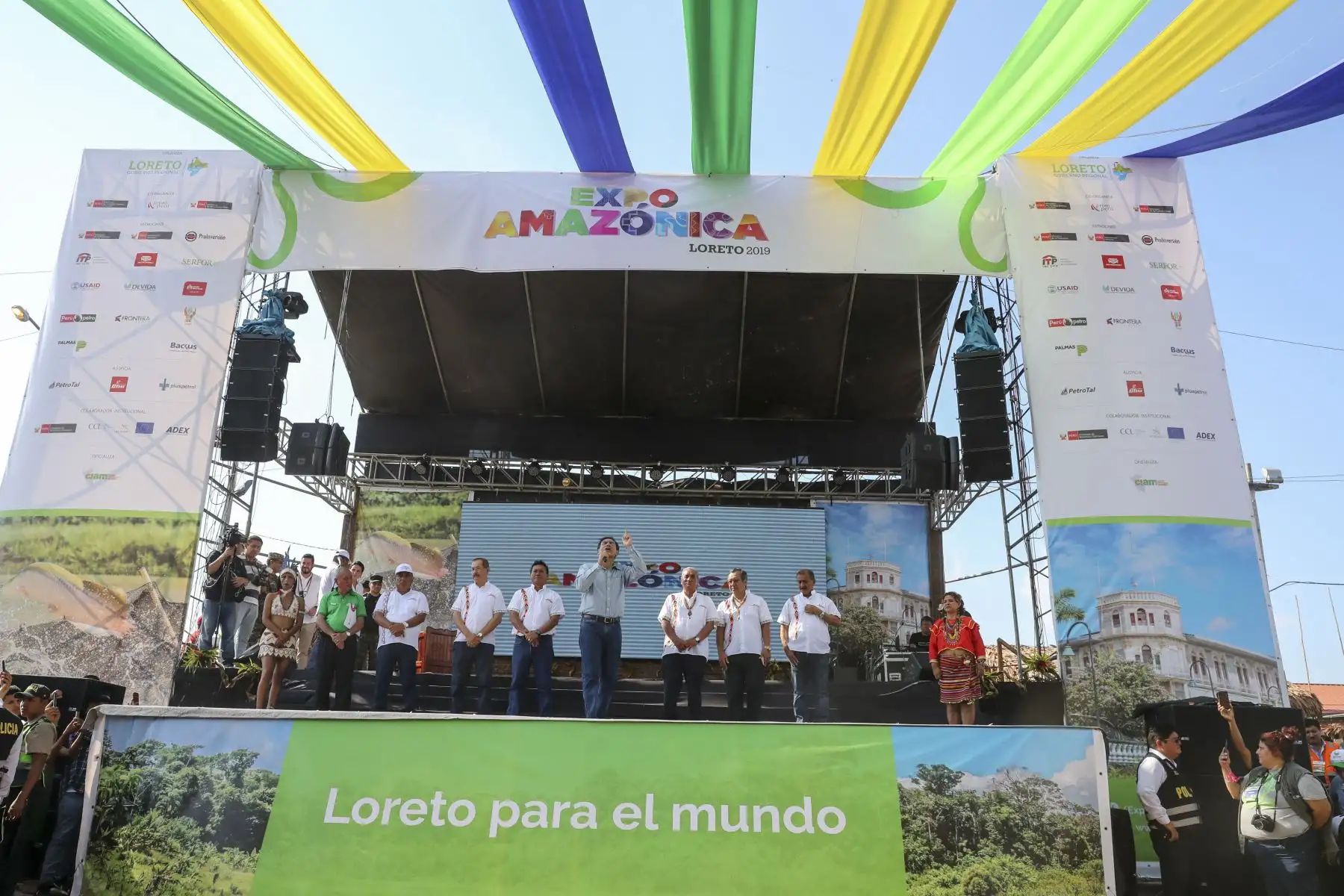 El presidente de la república Martin Vizcarra, clausura la Expo Amazónica 2019 en Iquitos. Foto: ANDINA/Prensa Presidencia