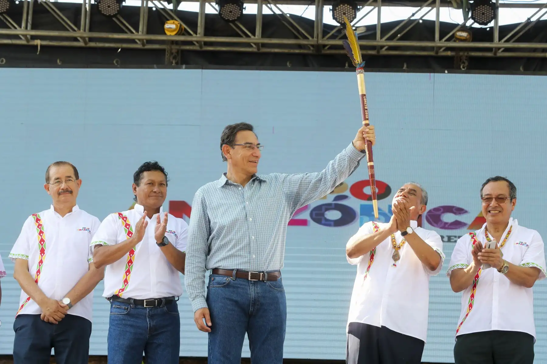 El presidente de la república Martin Vizcarra, clausura la Expo Amazónica 2019 en Iquitos. 
Foto: ANDINA/Prensa Presidencia